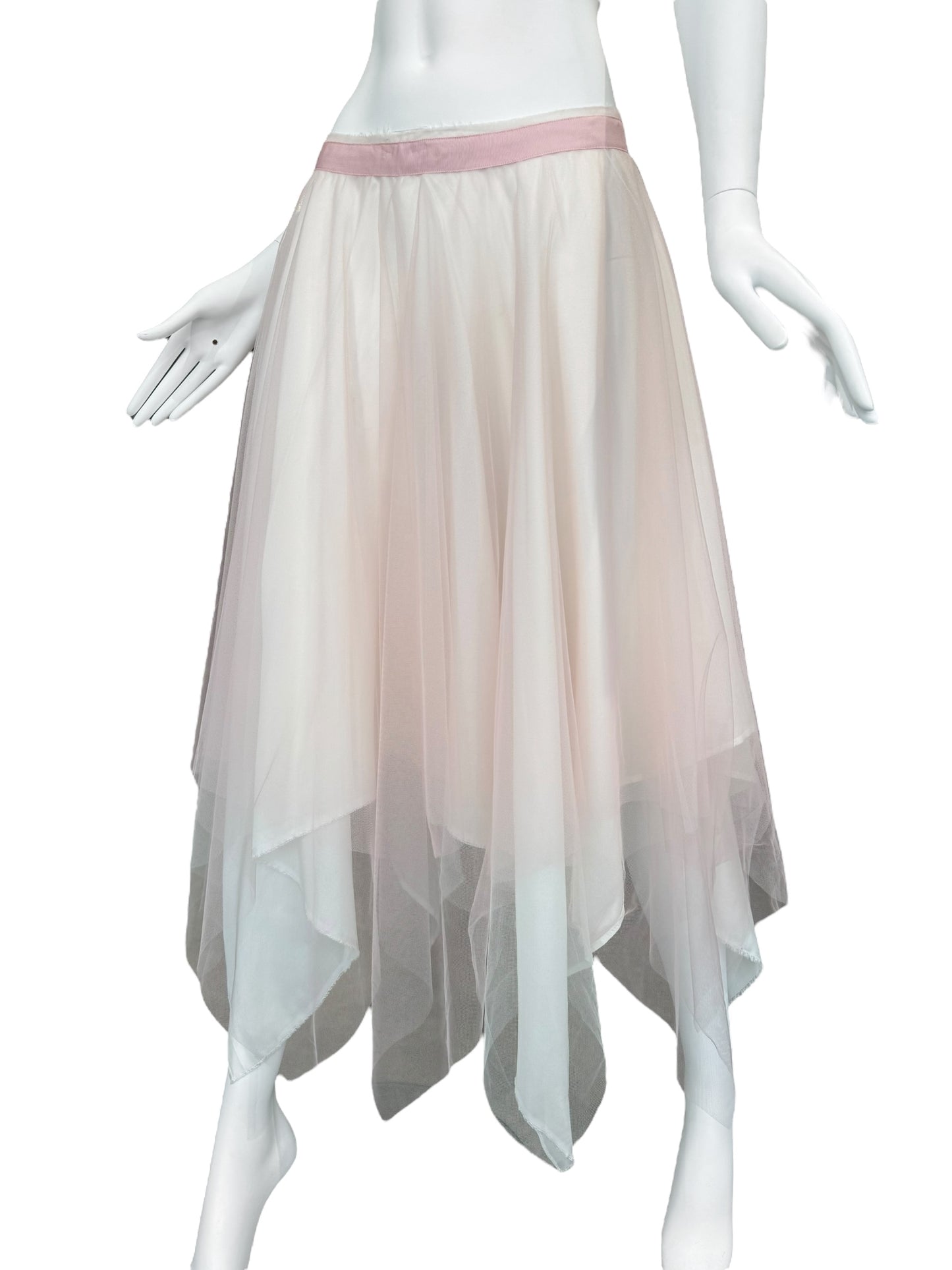 MARC LE BIHAN 2020s BABY PINK TULLE BALLERINA MAXI SKIRT