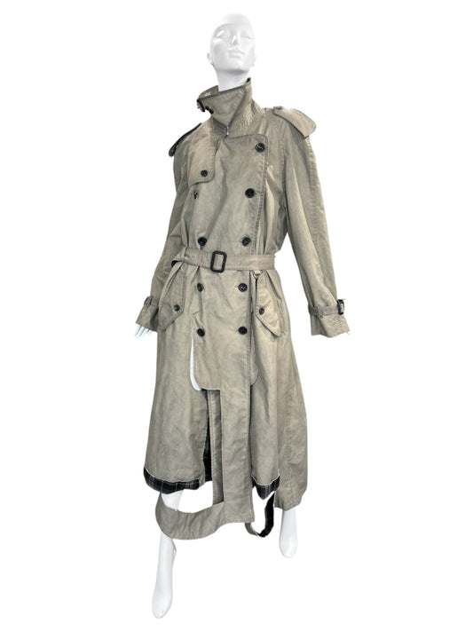 MAISON MARGIELA FW2019 BY JOHN GALLIANO BEIGE DESTRUCTURED TRENCH COAT