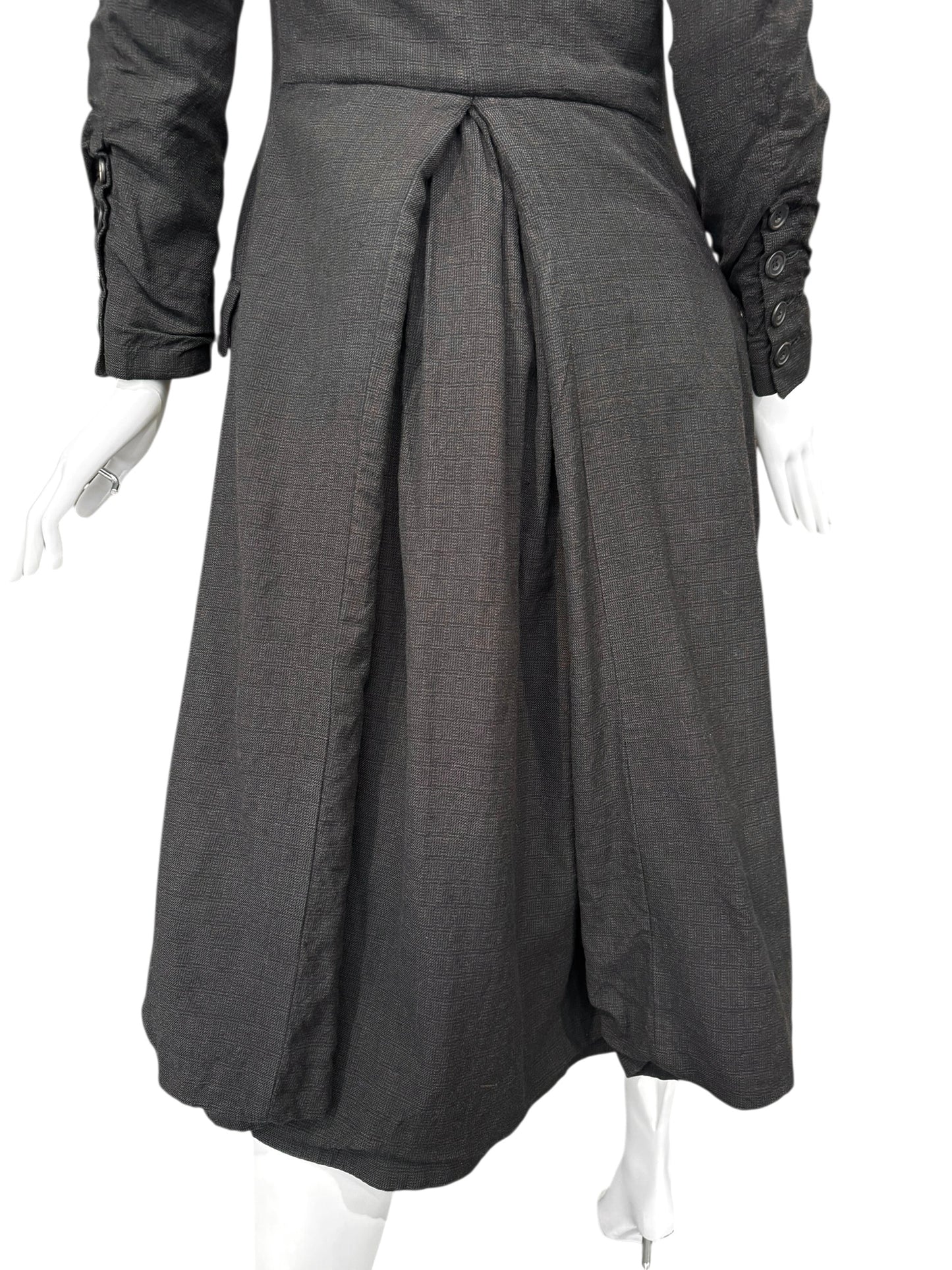 PAUL HARNDEN SHOEMAKERS 2010s DARK TAUPE WOOL COAT