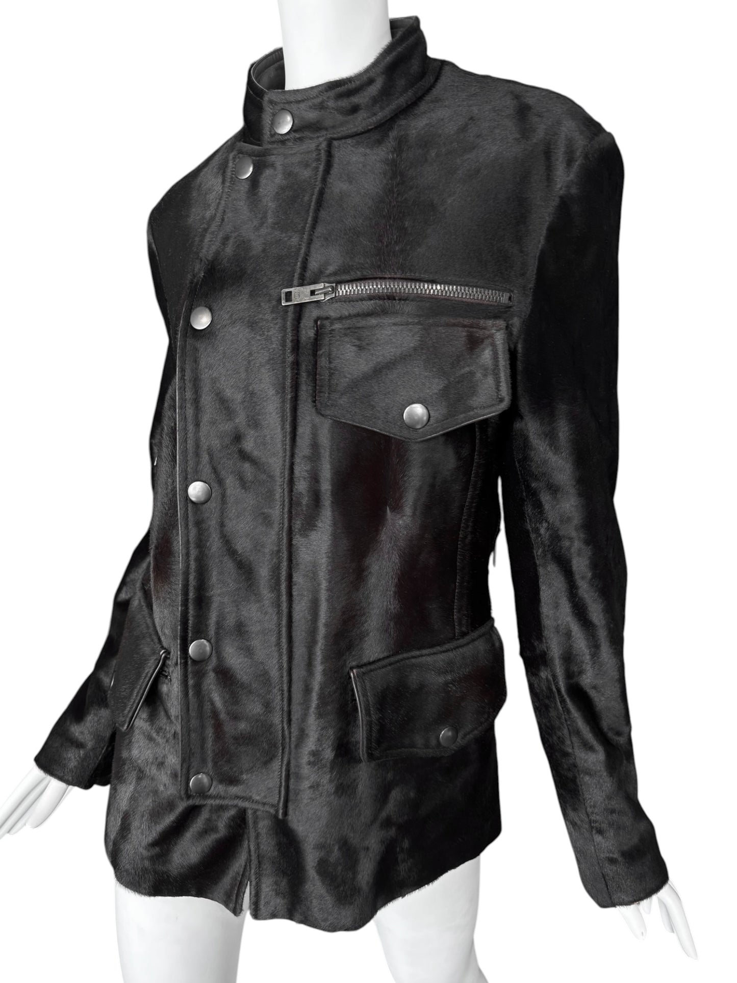 GUCCI FW2004 BY TOM FORD EBONY PONY HAIR JACKET
