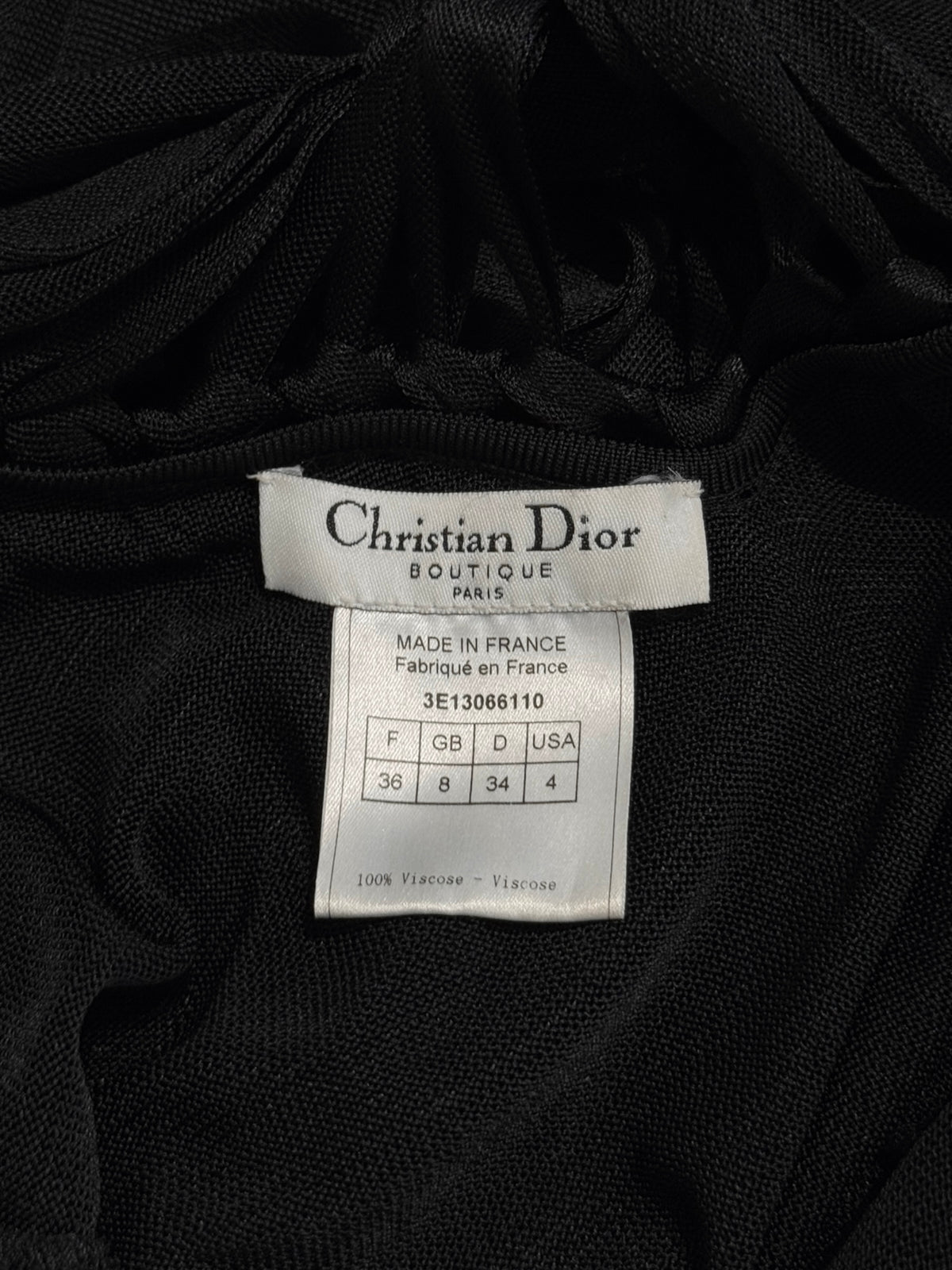 CHRISTIAN DIOR SS2003 ‘TOUGH CHIC’ BY JOHN GALLIANO BLACK MACRAMÉ MAXI DRESS
