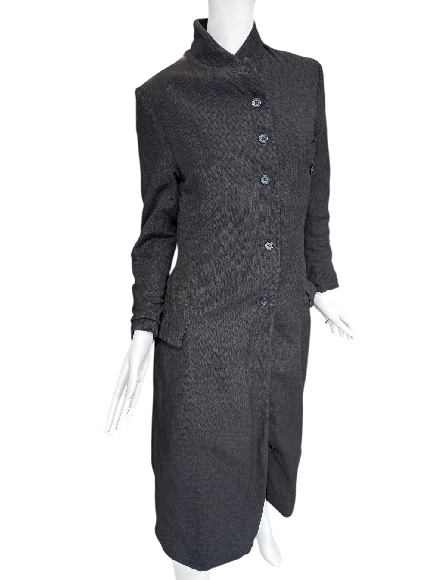 PAUL HARNDEN SHOEMAKERS 2010s DARK TAUPE WOOL COAT