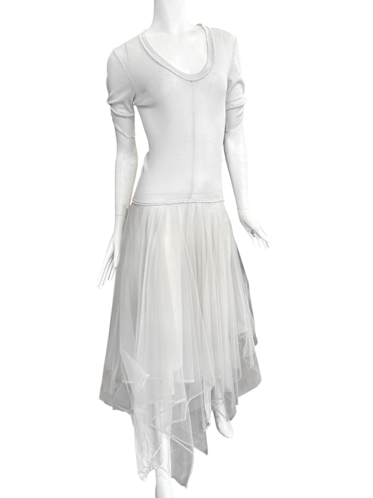 MARC LE BIHAN 2020s LIGHT GREY BALLERINA MAXI DRESS