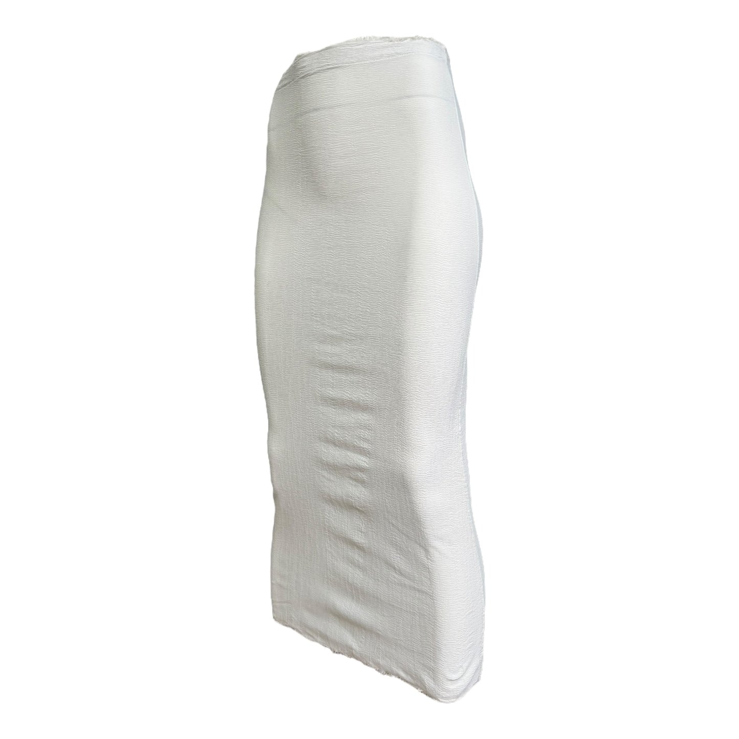 MARC LE BIHAN 2020s WHITE STRETCH SILK MAXI SKIRT