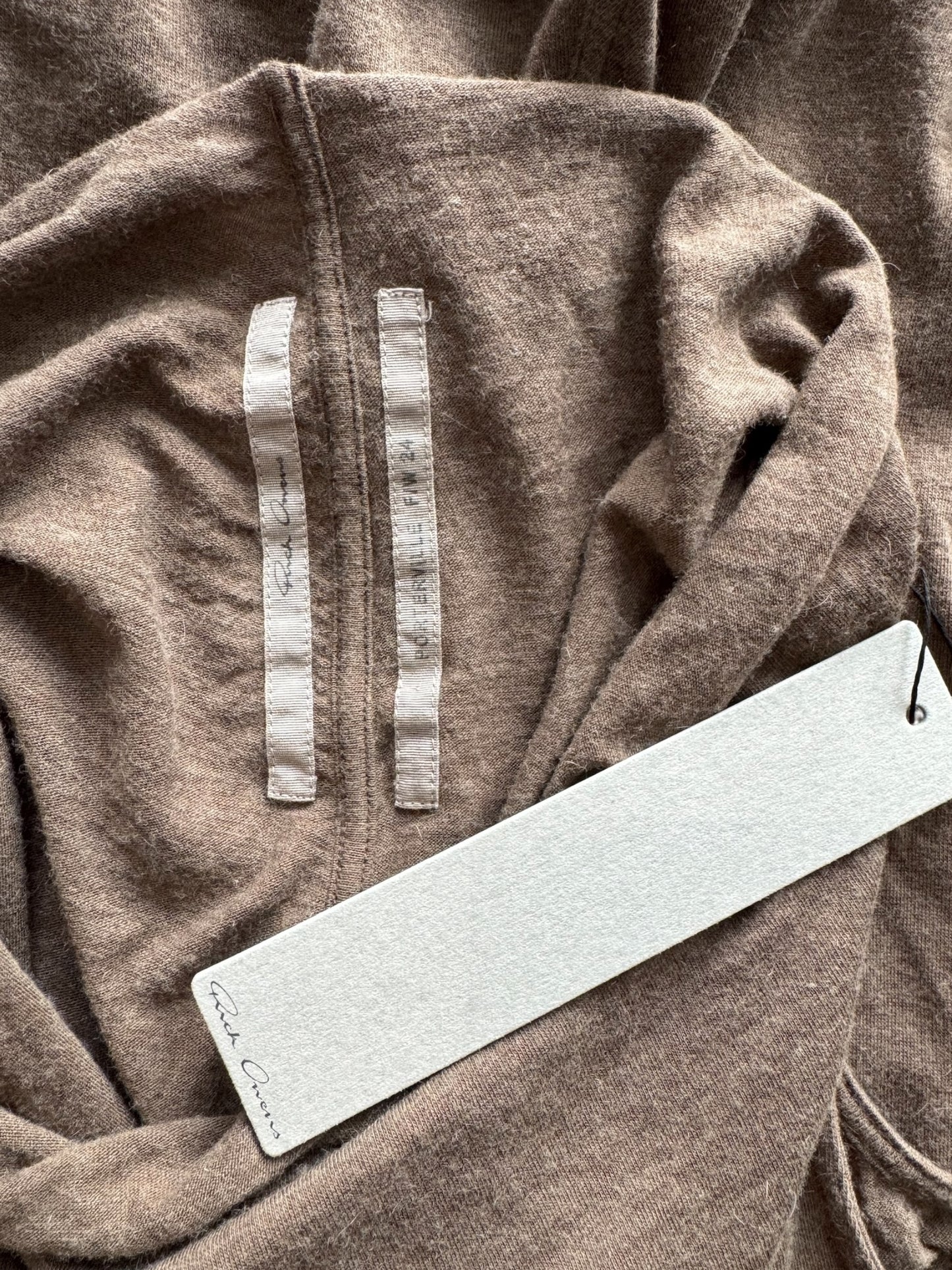 RICK OWENS FW2024 ‘PORTERVILLE’ BROWN ASYMMETRICAL TANK TOP