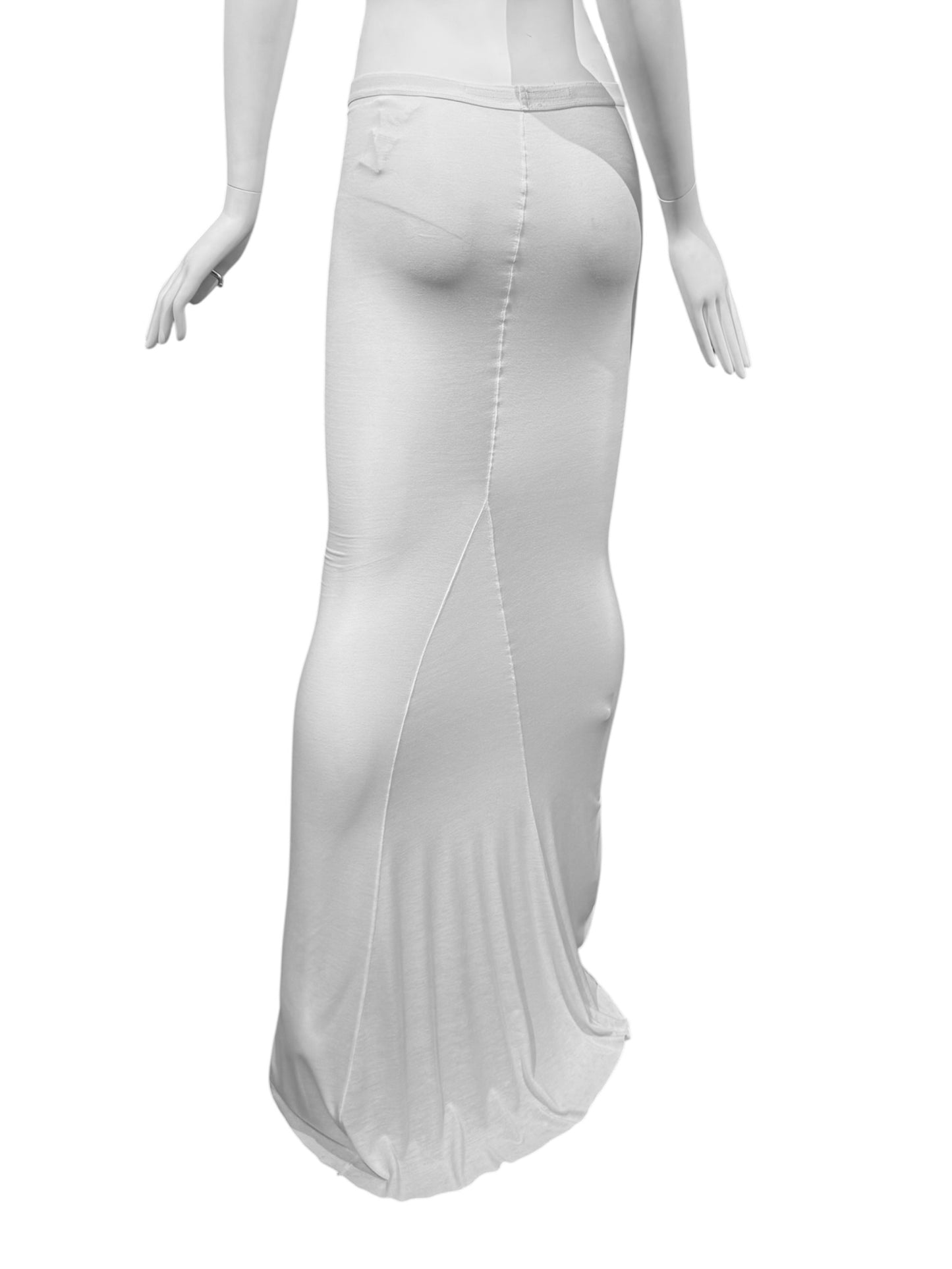 RICK OWENS LILIES 2020s WHITE FLOOR-LENGTH SKIRT