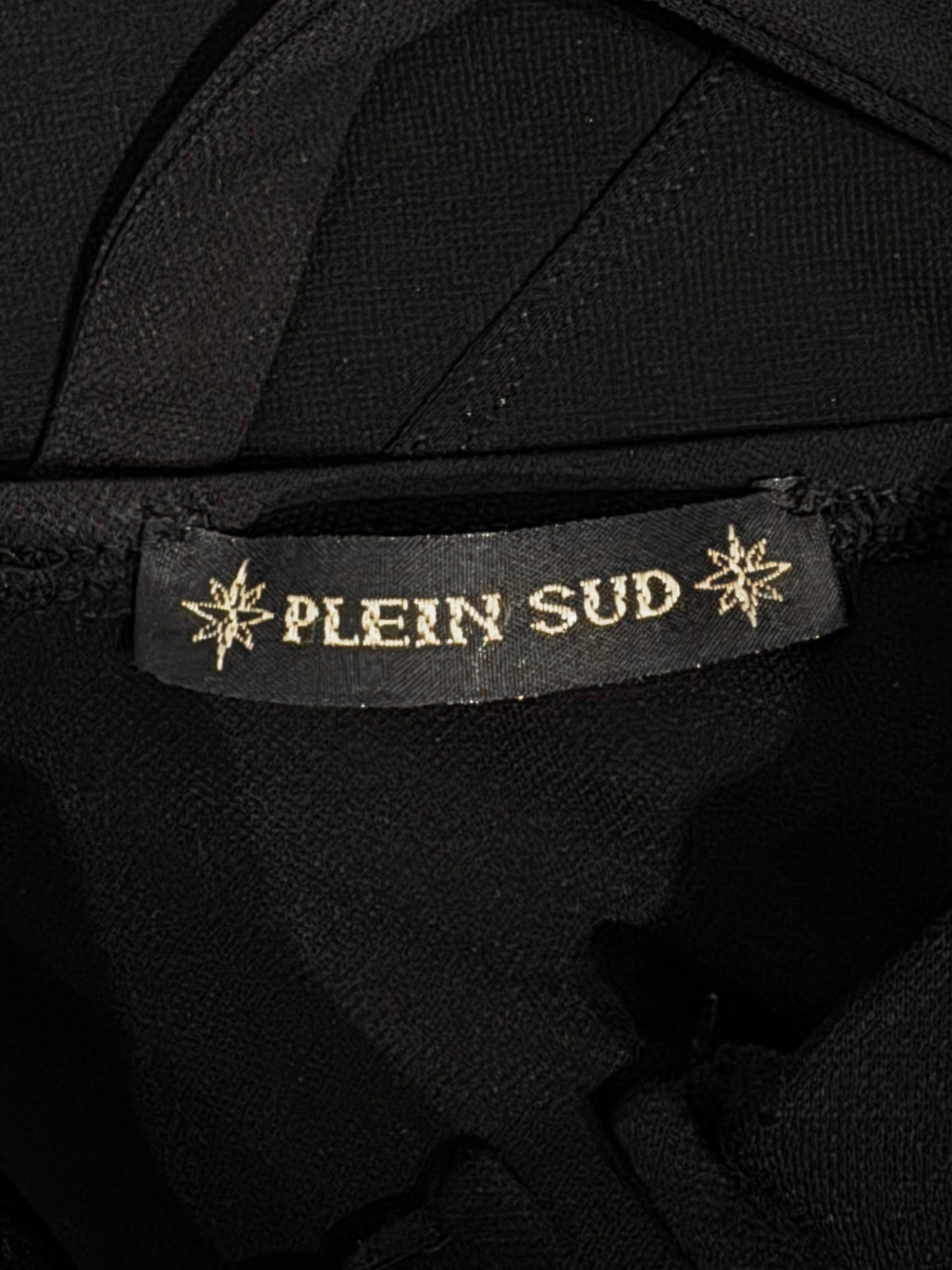 PLEIN SUD SS1992 BLACK SLIT MAXI DRESS