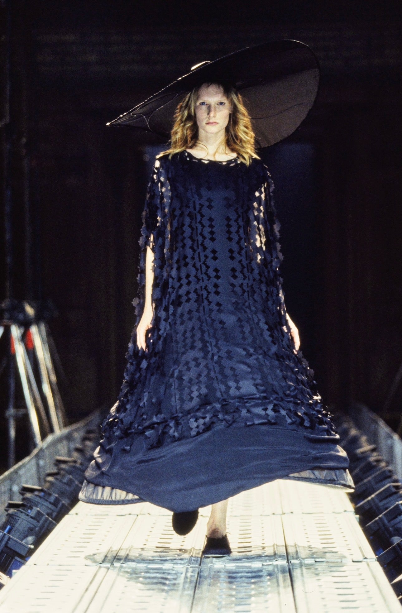 YOHJI YAMAMOTO SS1997 BLACK SHEER CRINOLINE SKIRT
