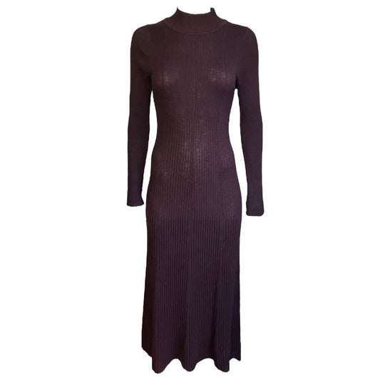 PLEIN SUD 2000s BROWN WOOL MAXI DRESS