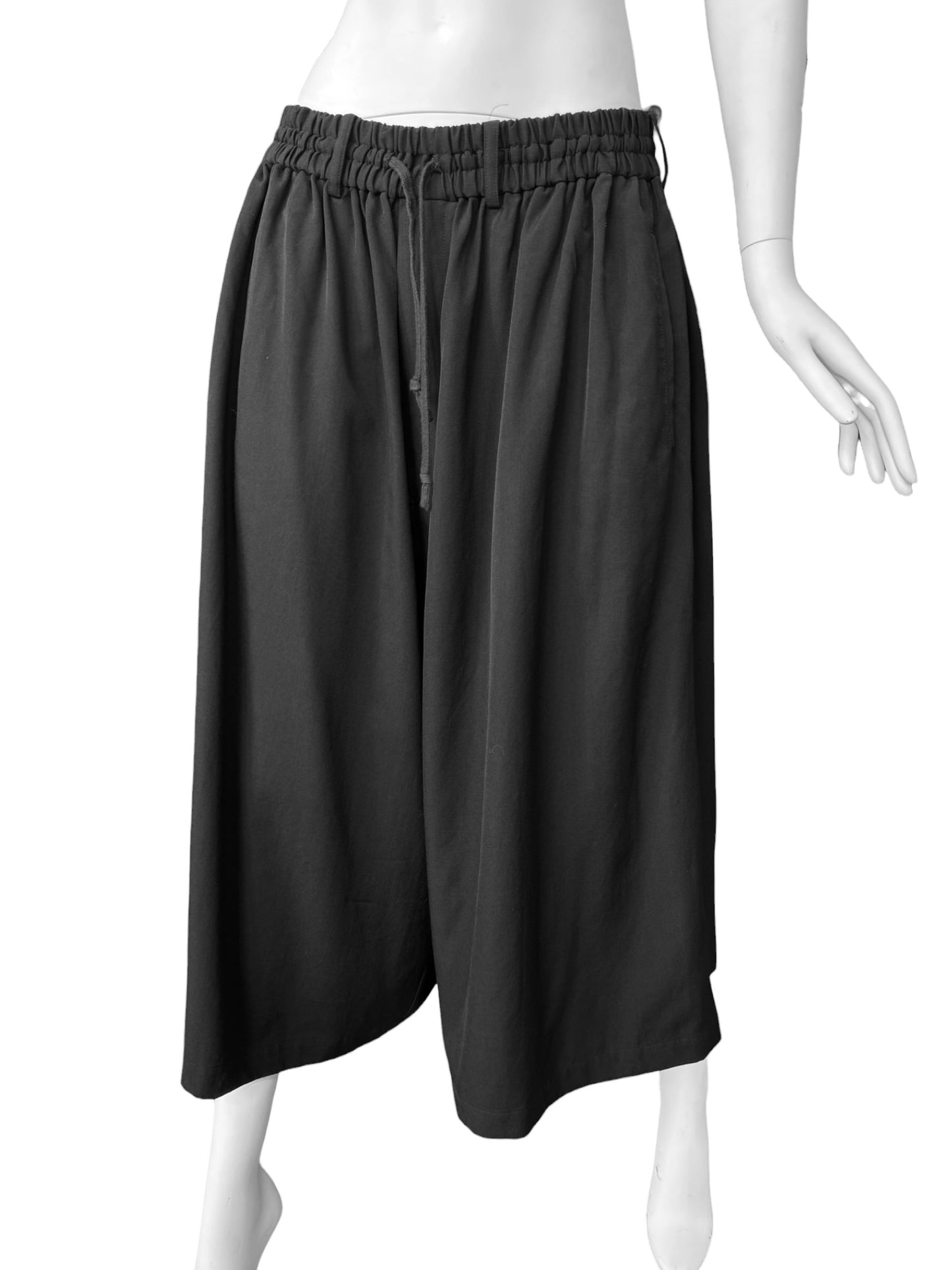 S’YTE YOHJI YAMAMOTO 2010s BLACK WOOL CULOTTE SKIRT