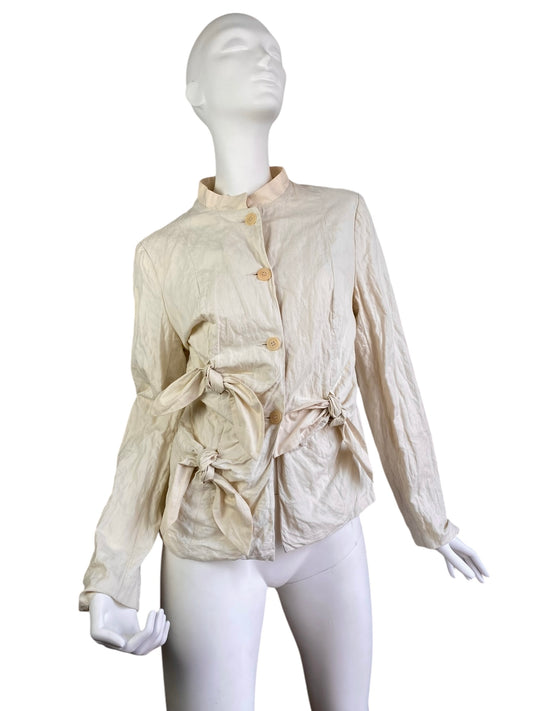 SONIA SPECIALE 2000s CREAM CREASED KNOT JACKET