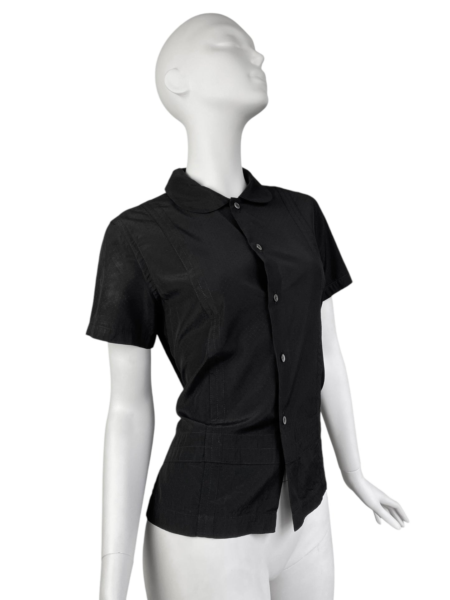 COMME DES GARÇONS SS2002 BLACK BACK TIED UP SHIRT