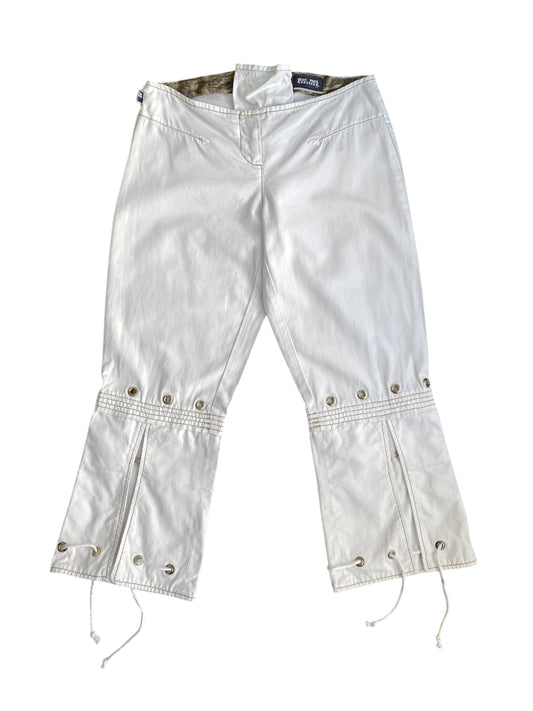 JEAN PAUL GAULTIER 2000s WHITE LACED CAPRI PANTS