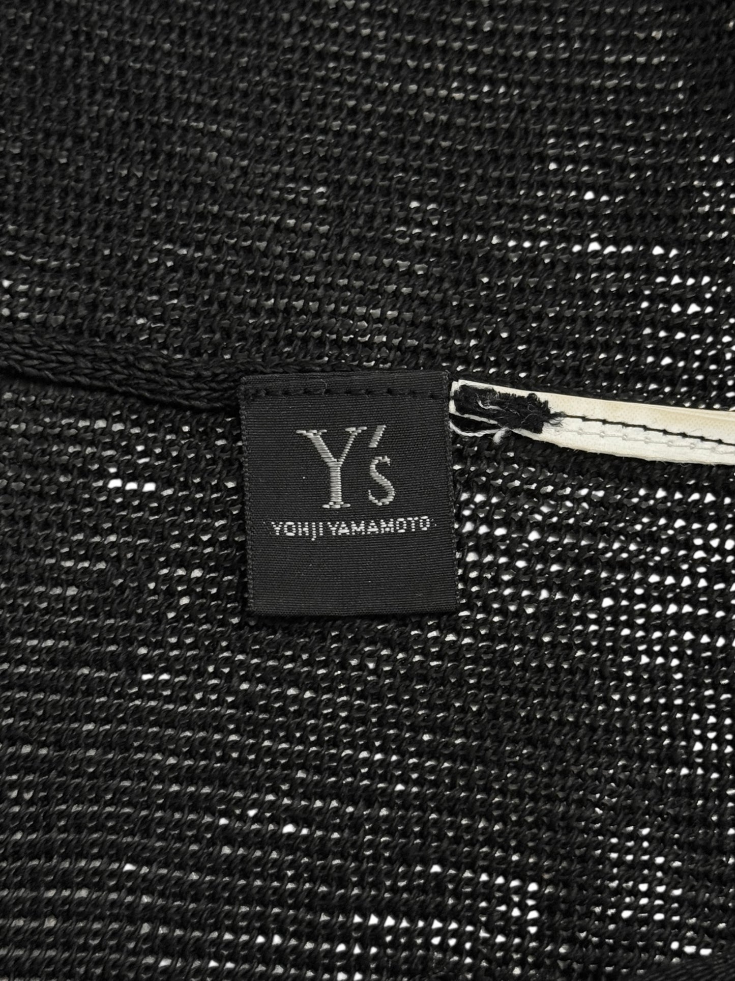 Y’S YOHJI YAMAMOTO 2000s BLACK KNIT ASYMMETRICAL TOP