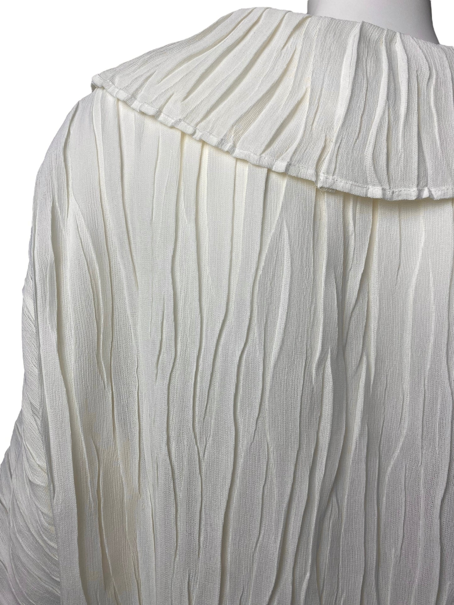 ADOLFO DOMINGUEZ 2000s OFF-WHITE PLEATED SHIRT