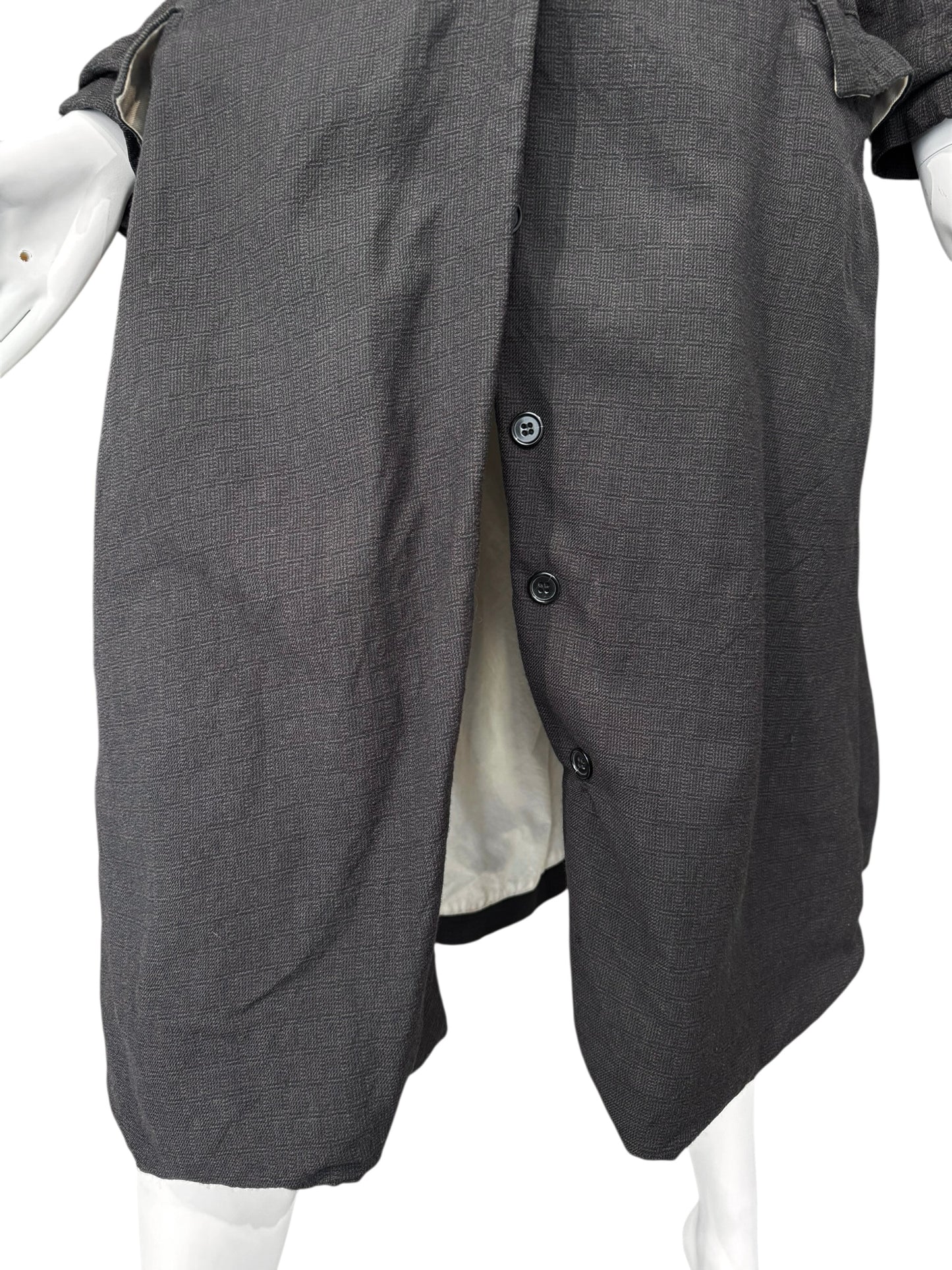 PAUL HARNDEN SHOEMAKERS 2010s DARK TAUPE WOOL COAT