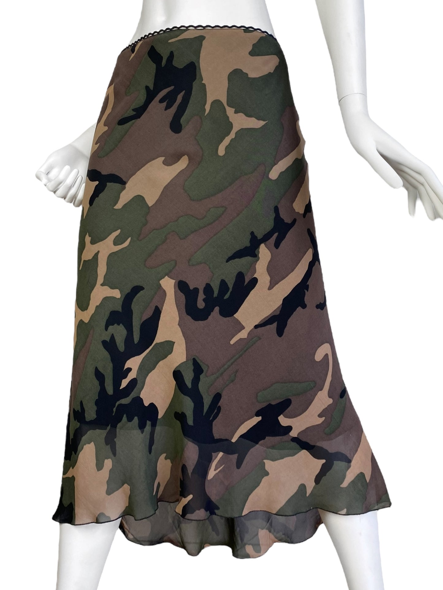 KADRA 2000s CAMO MAXI SKIRT