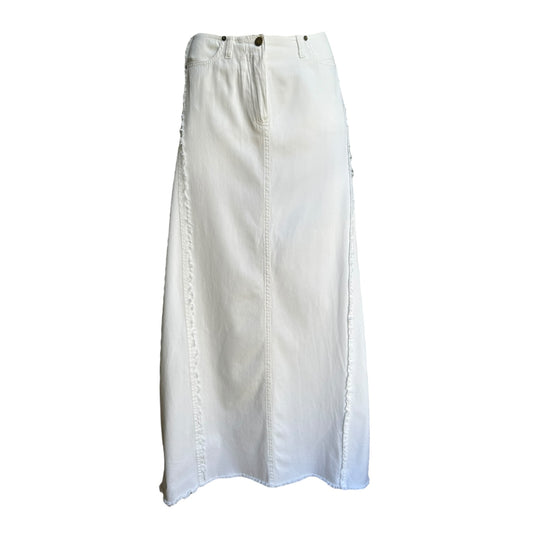 PLEIN SUD JEANS SS2003 WHITE MAXI SKIRT