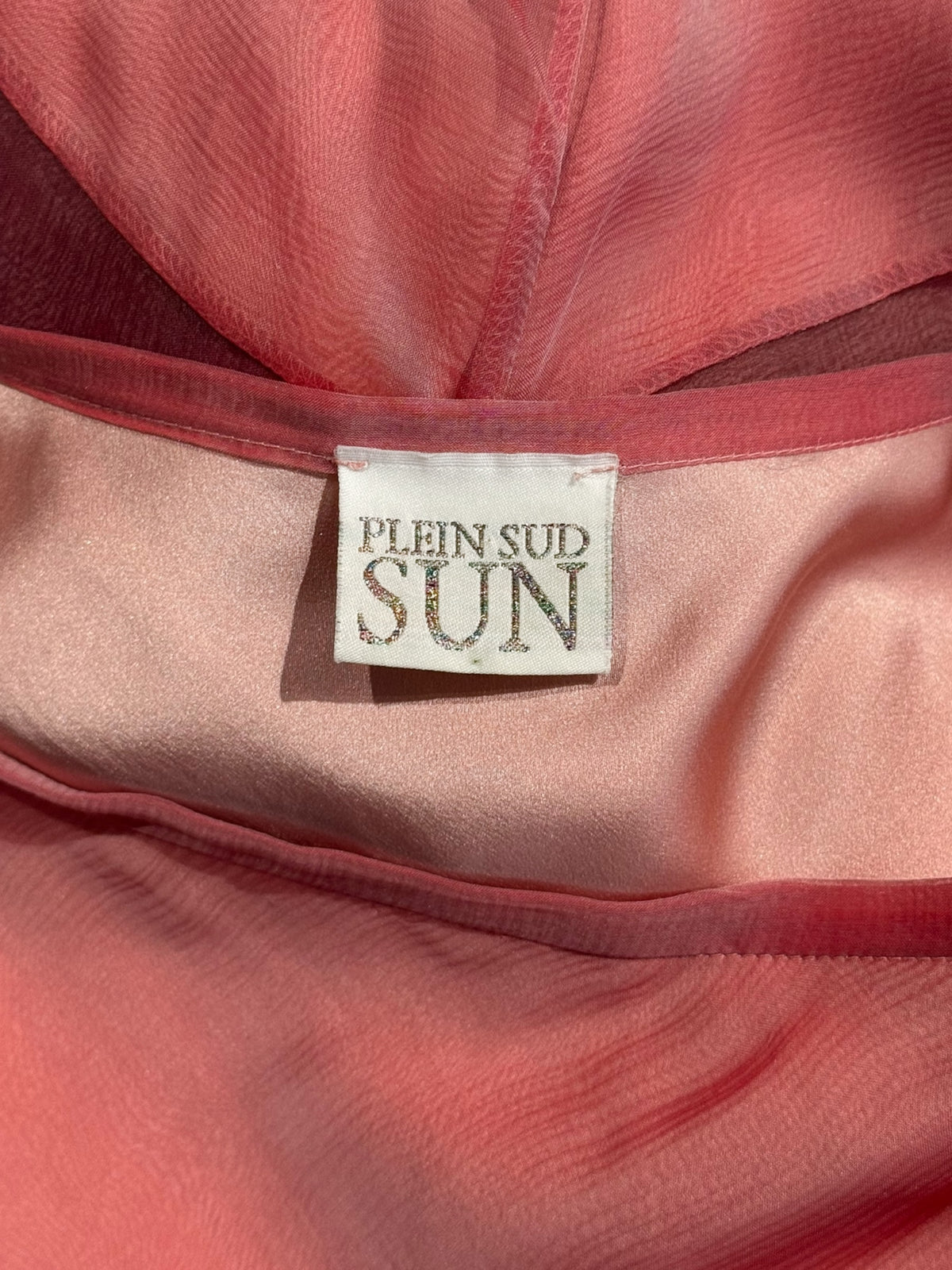 PLEIN SUD SUN 1990s PINK SILK MAXI SKIRT