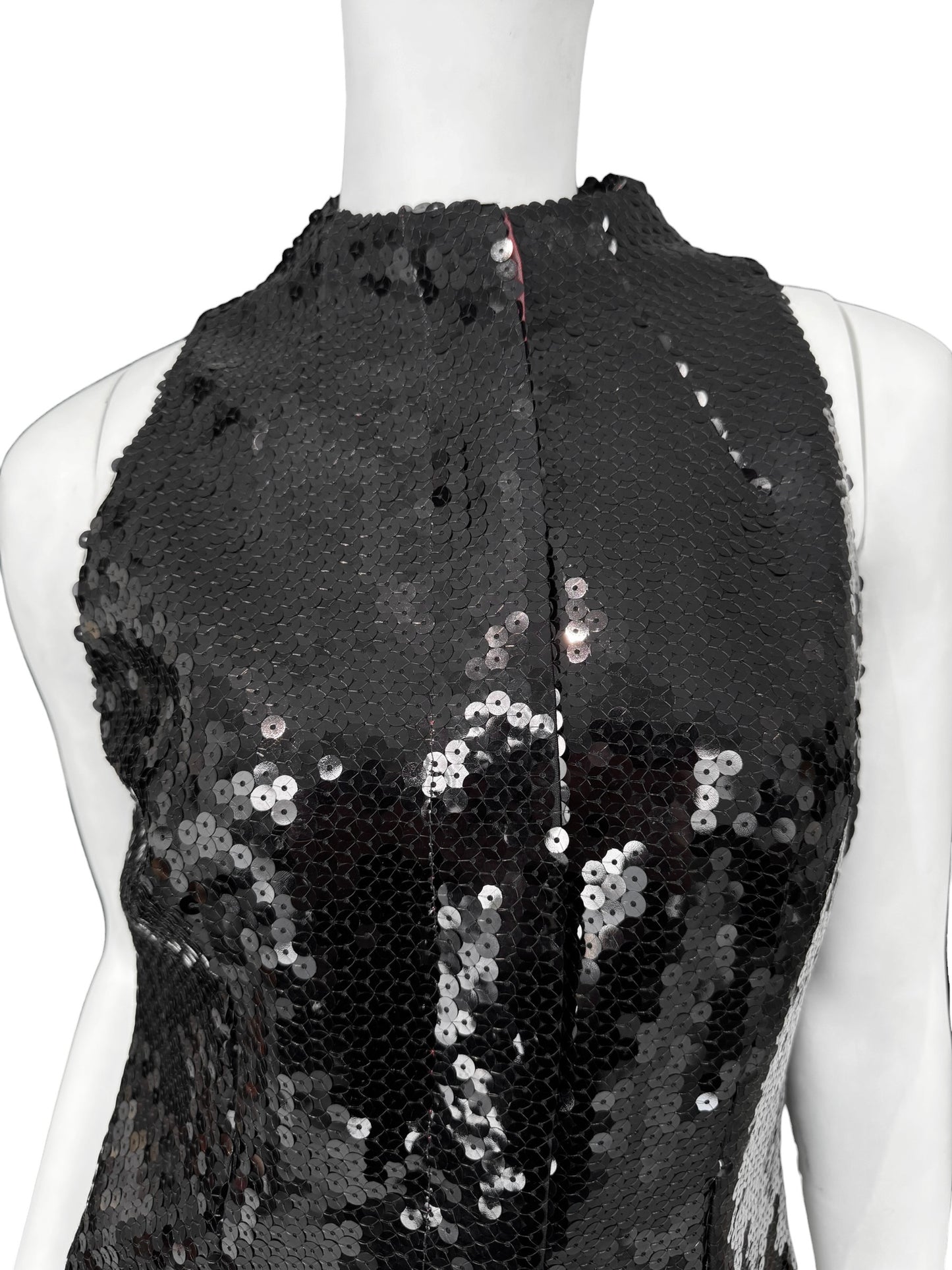 ALEXANDER MCQUEEN FW1998 ‘JOAN’ BLACK SEQUINS VEST