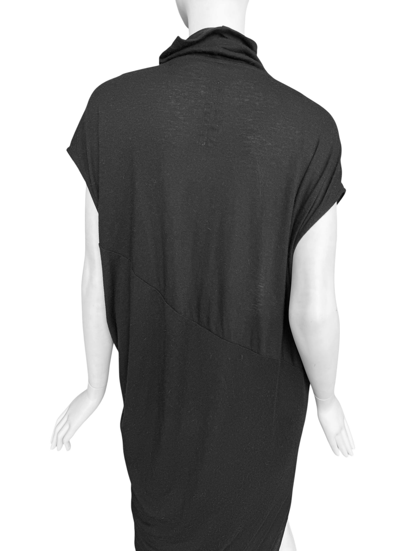 RICK OWENS FW2024 ‘PORTERVILLE’ BLACK SLIT MAXI DRESS