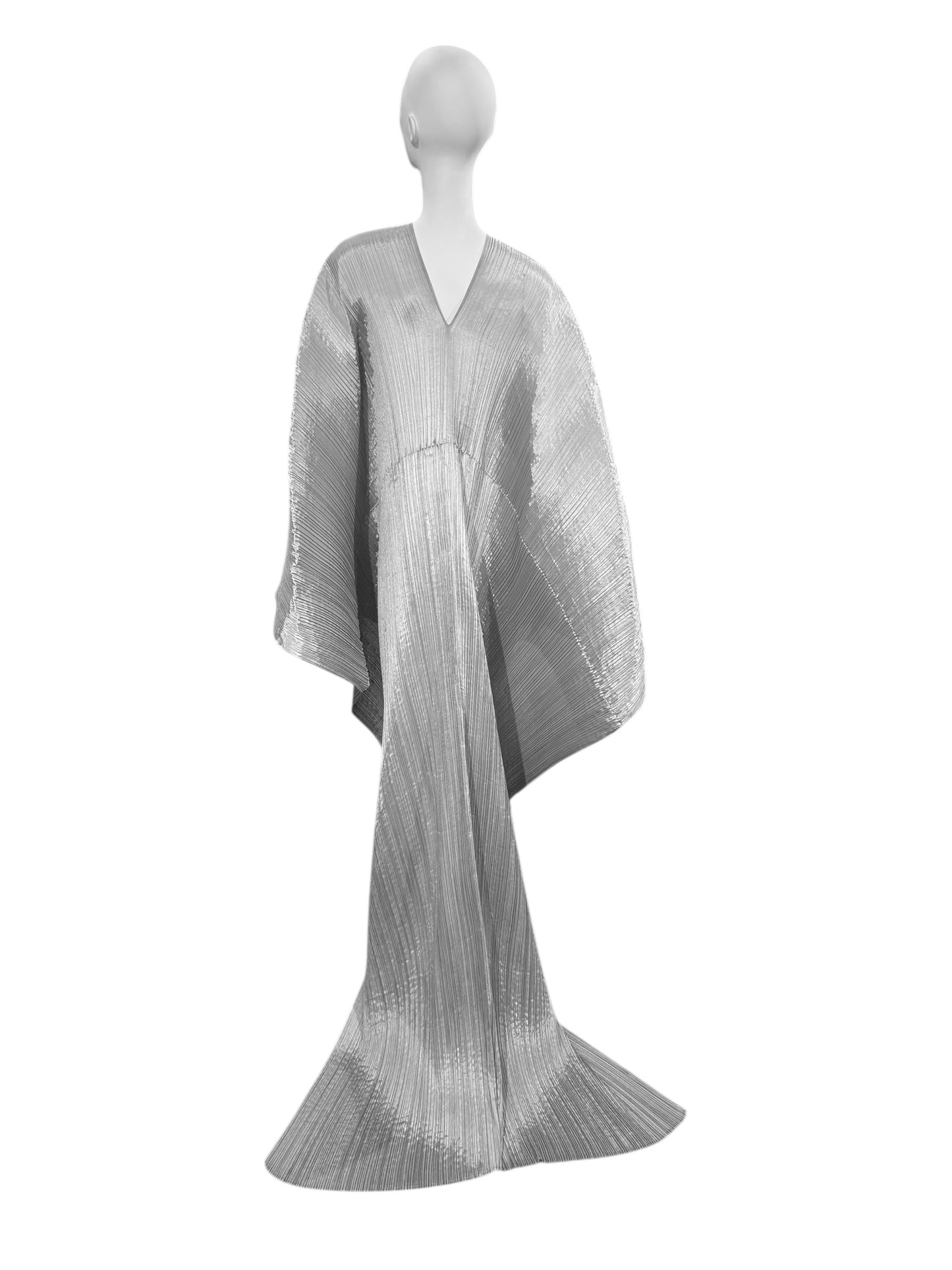 PLEATS PLEASE FW2010 BY DAI FUJIWRA SILVER MADAME-T STOLE DRESS