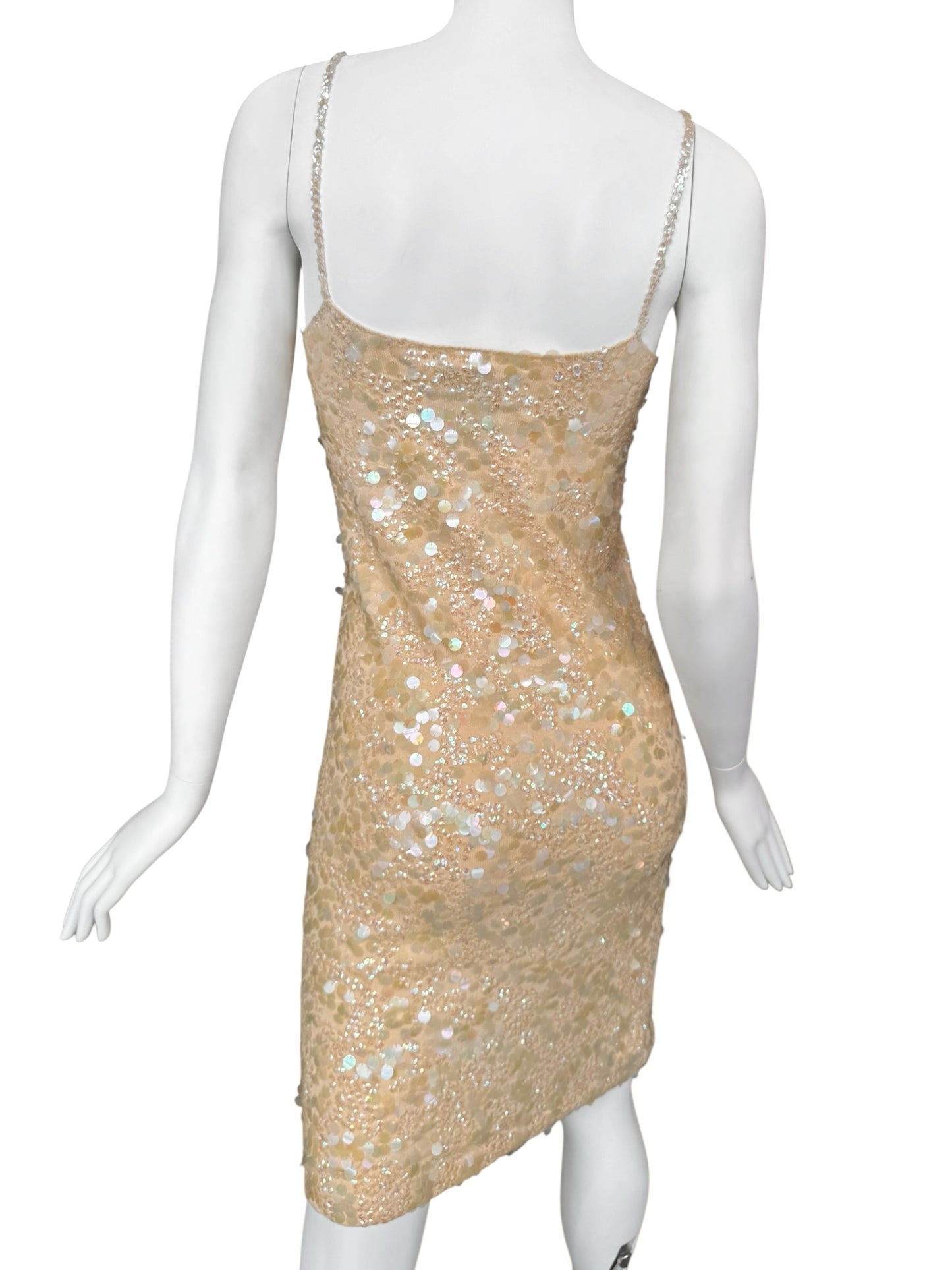 PLEIN SUD SS2000 YELLOW EMBELLISHED MIDI DRESS