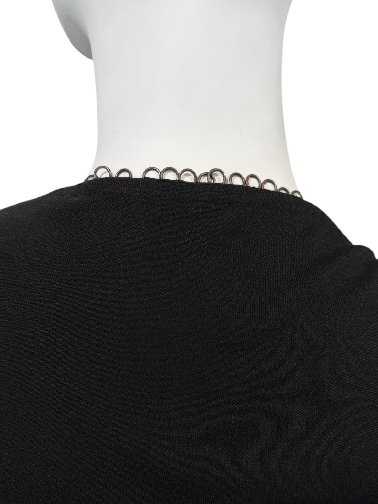 ALEXANDER MCQUEEN FW2002 «SUPERCALIFRAGILISTICEXPIALIDOCIOUS» BLACK LACE-UP PIERCING TOP