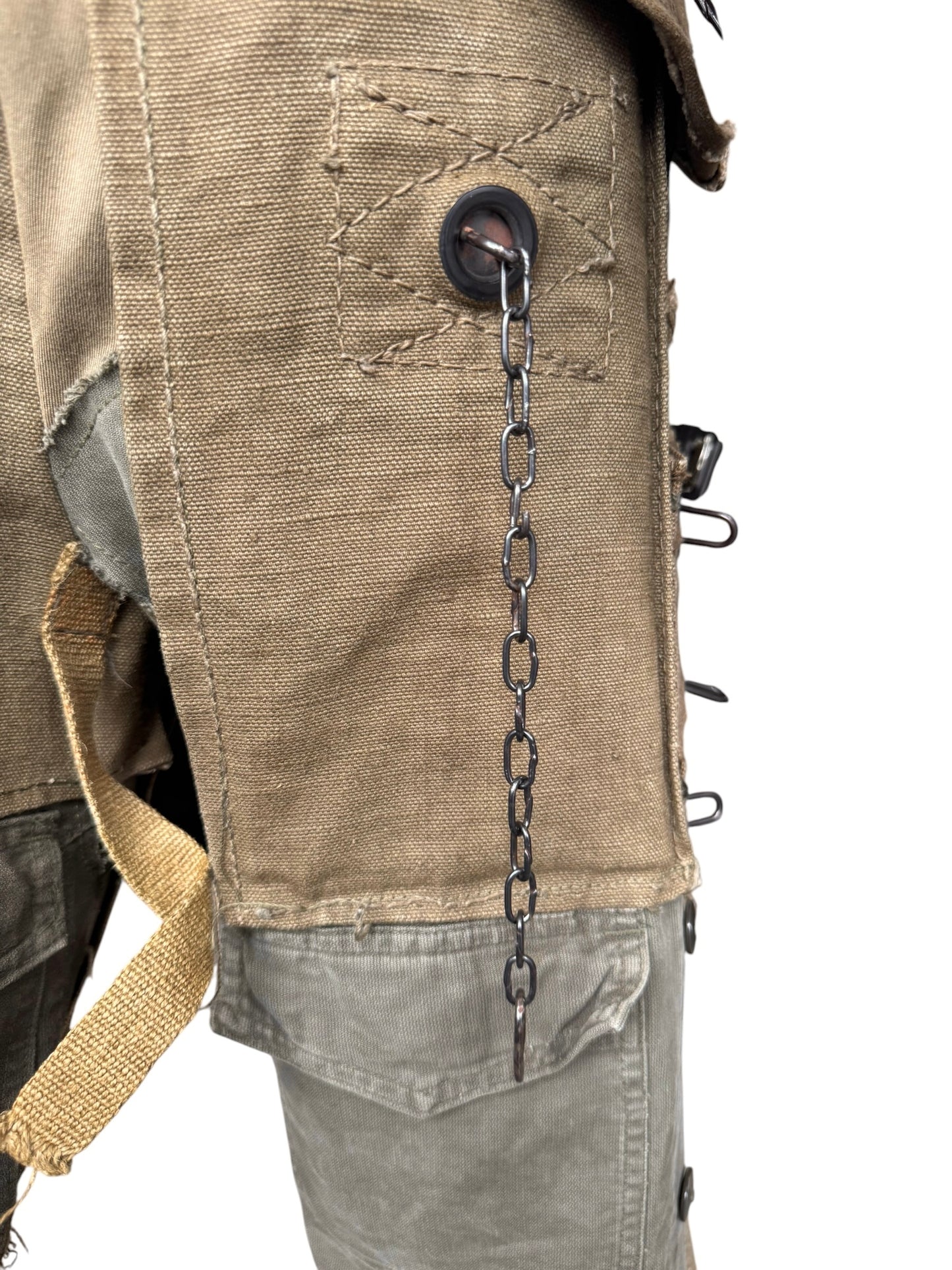 DOLCE & GABBANA FW2003 KHAKI MILITARY RECONSTRUCTED PANTS