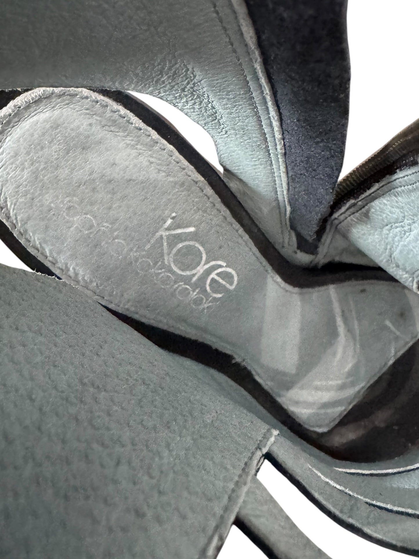 SOPHIA KOKOSALAKI 2010s BLACK LEATHER STRAPPY ANKLE BOOTS