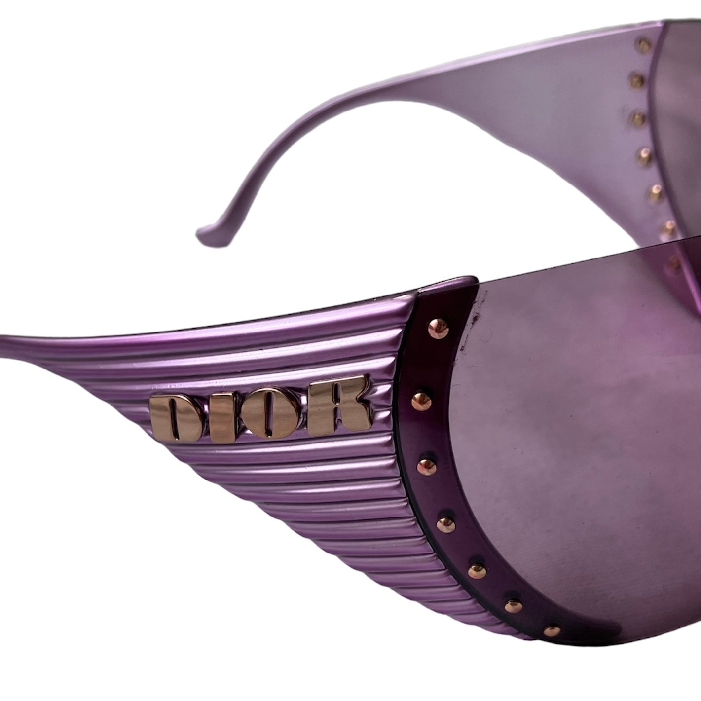 DIOR 2000s BY GALLIANO LILAC BIKE 1 OVERSIZE MASK SUNGLASSES