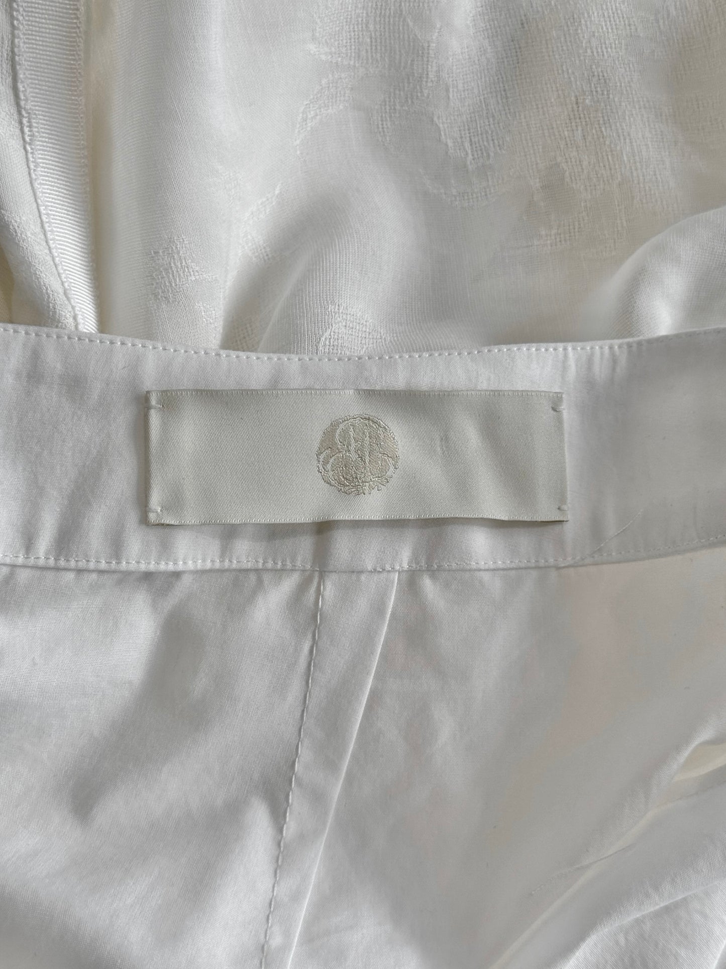 MARC LE BIHAN 2020s WHITE DRAPED MAXI SKIRT