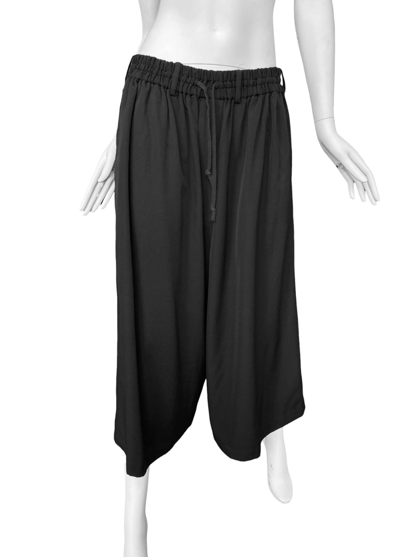 S’YTE YOHJI YAMAMOTO 2010s BLACK WOOL CULOTTE SKIRT