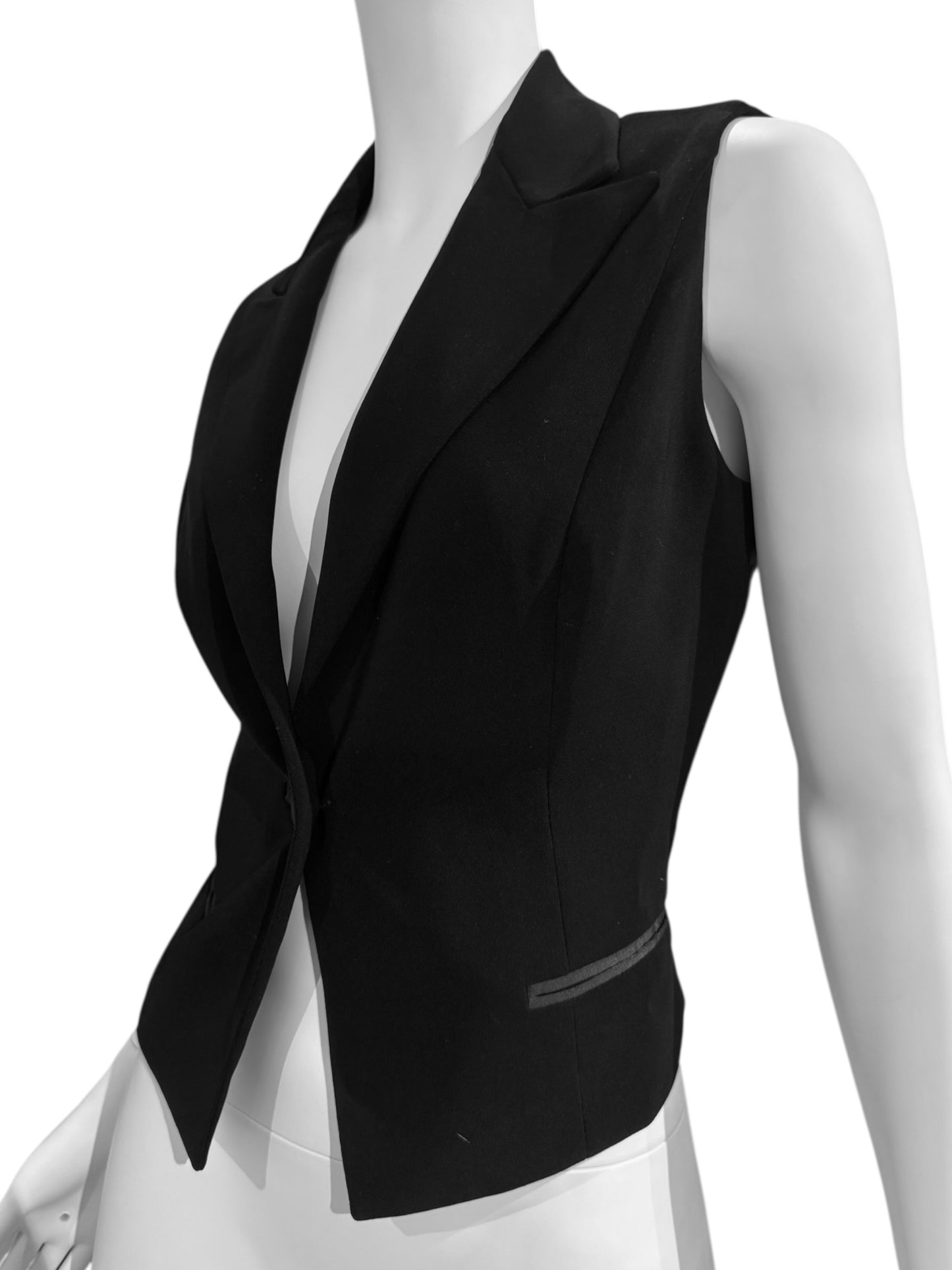 EXTÈ 1990s BLACK BACKLESS WAISTCOAT