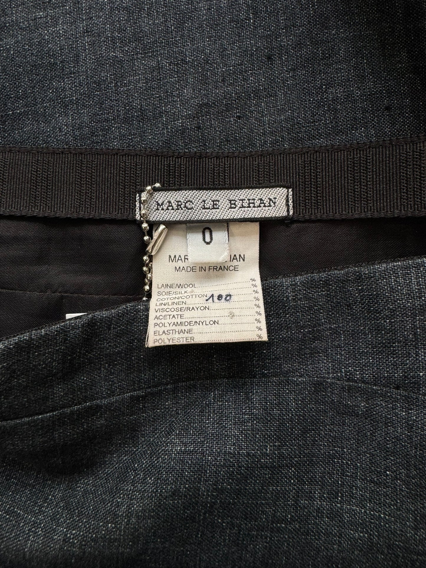 MARC LE BIHAN GREYISH BLUE DENIM MIDI SKIRT