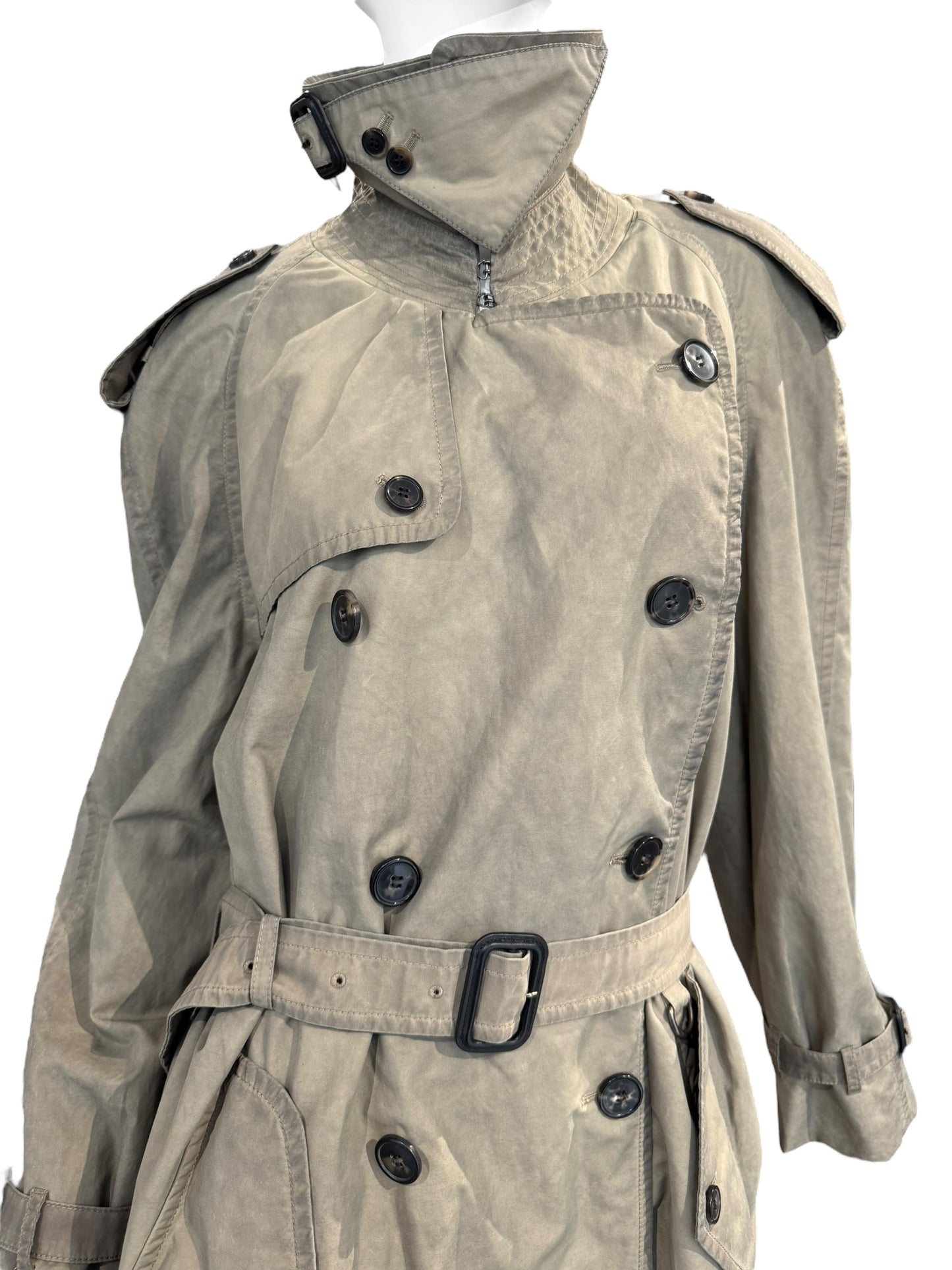 MAISON MARGIELA FW2019 BY JOHN GALLIANO BEIGE DESTRUCTURED TRENCH COAT