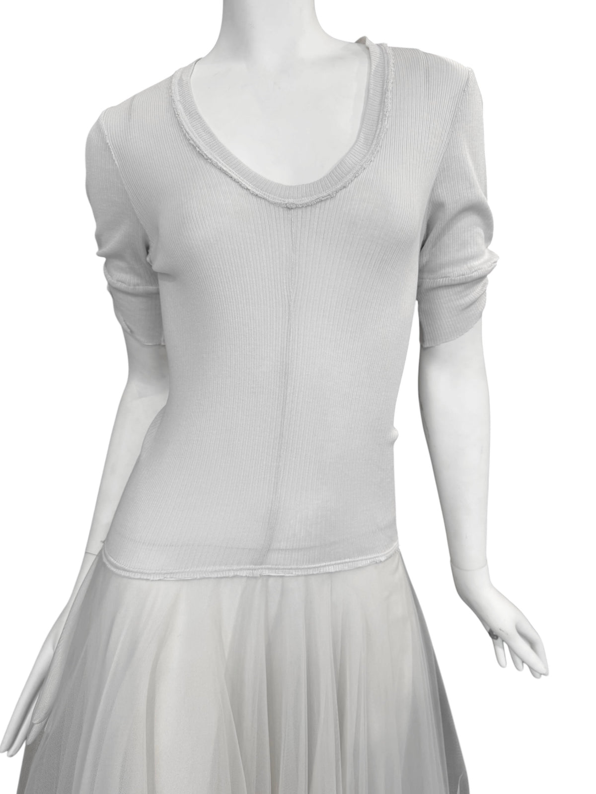 MARC LE BIHAN 2020s LIGHT GREY BALLERINA MAXI DRESS