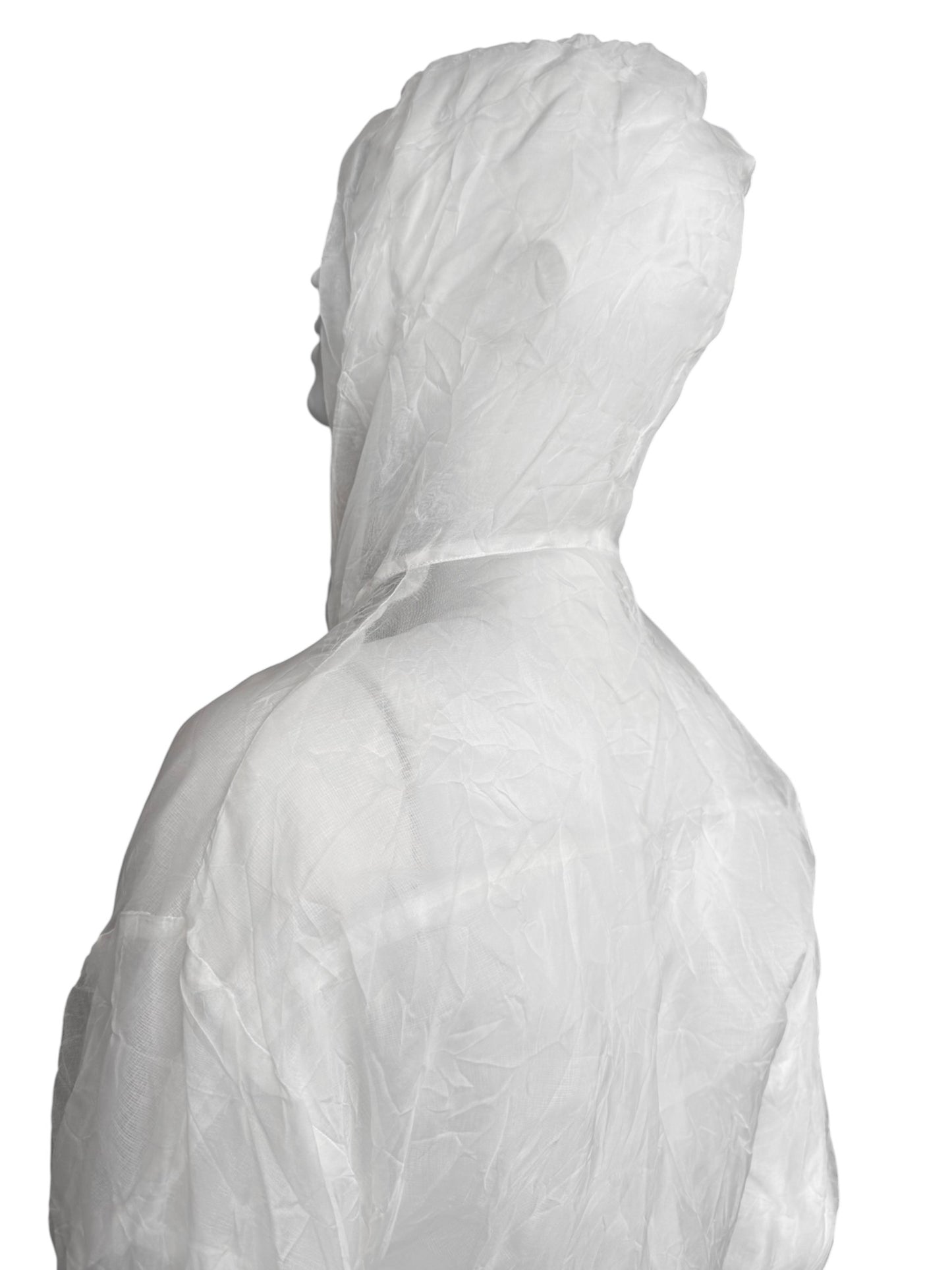 MAISON MARGIELA SS2021 BY JOHN GALLIANO WHITE CREASED LAYERED ZIP TOP