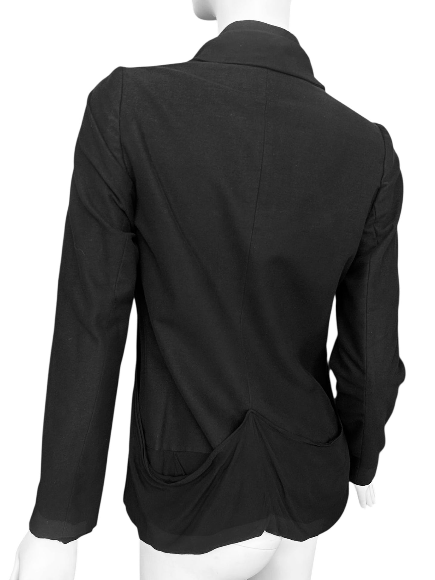 TROSMAN 2000s BLACK DRAPED JACKET