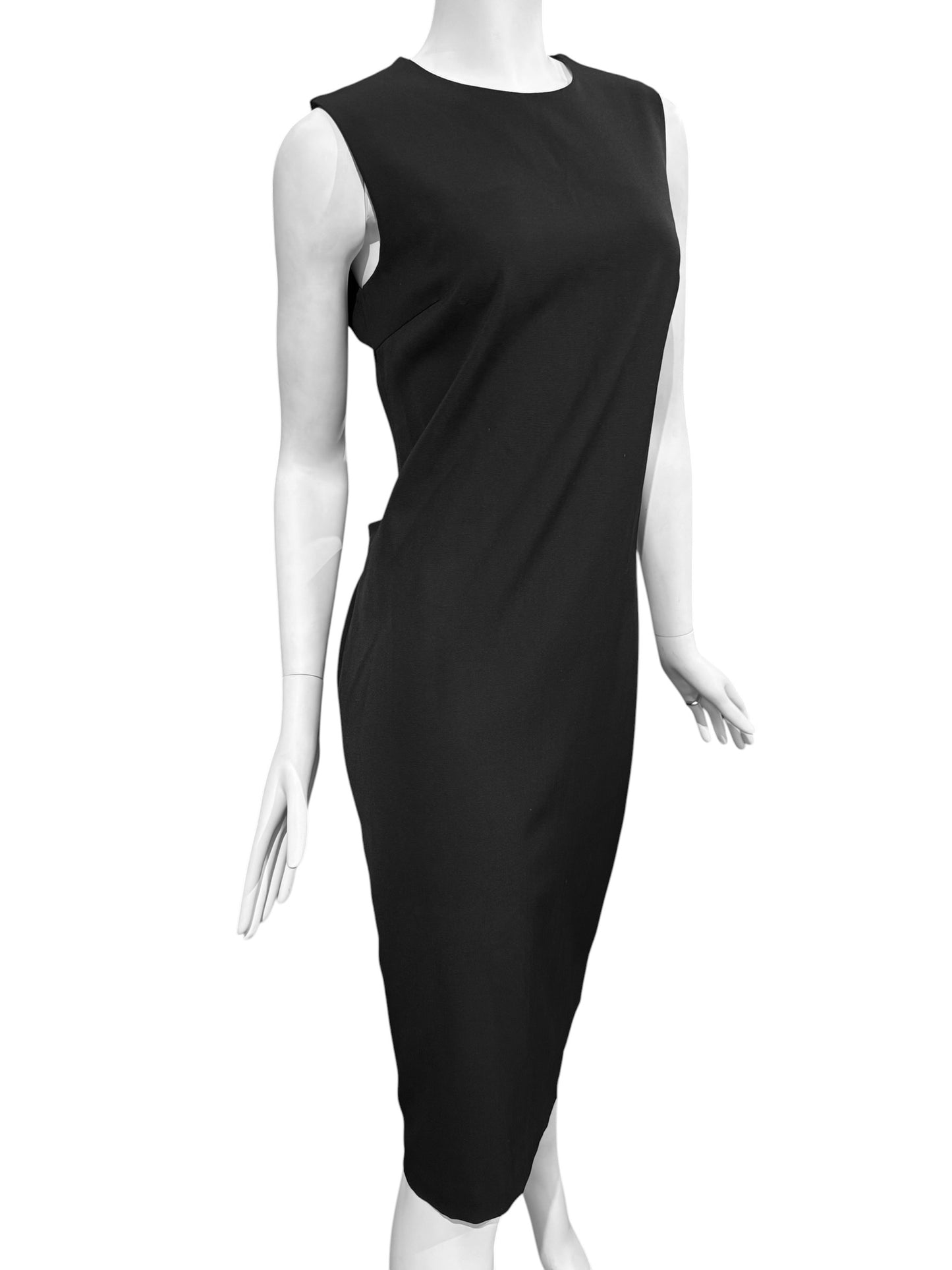 MAISON MARGIELA FW2018 BY JOHN GALLIANO BLACK BACK CUT OUT MIDI DRESS