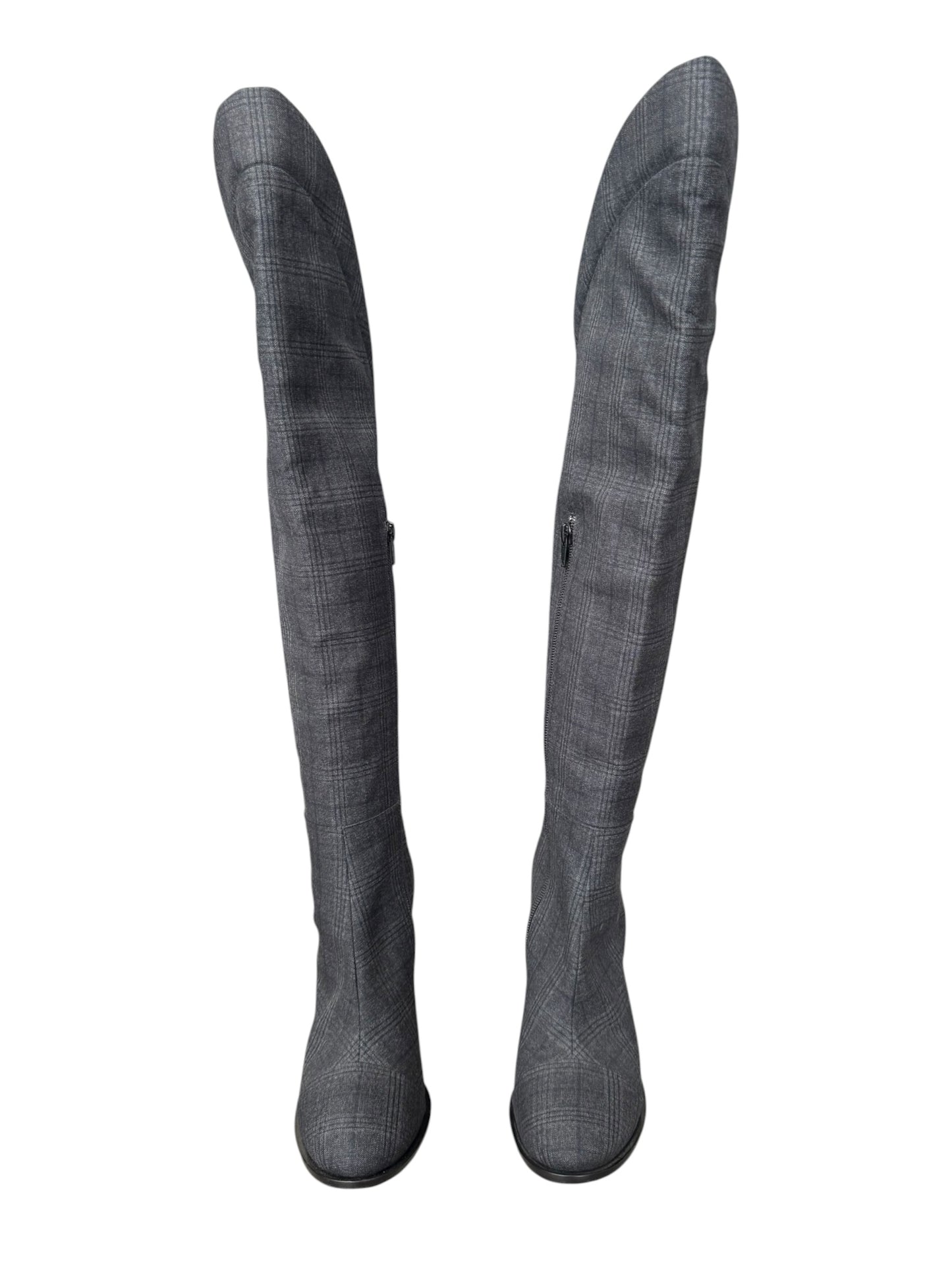 A.F. VANDEVORST FW2018 GREY TARTAN BOOTS