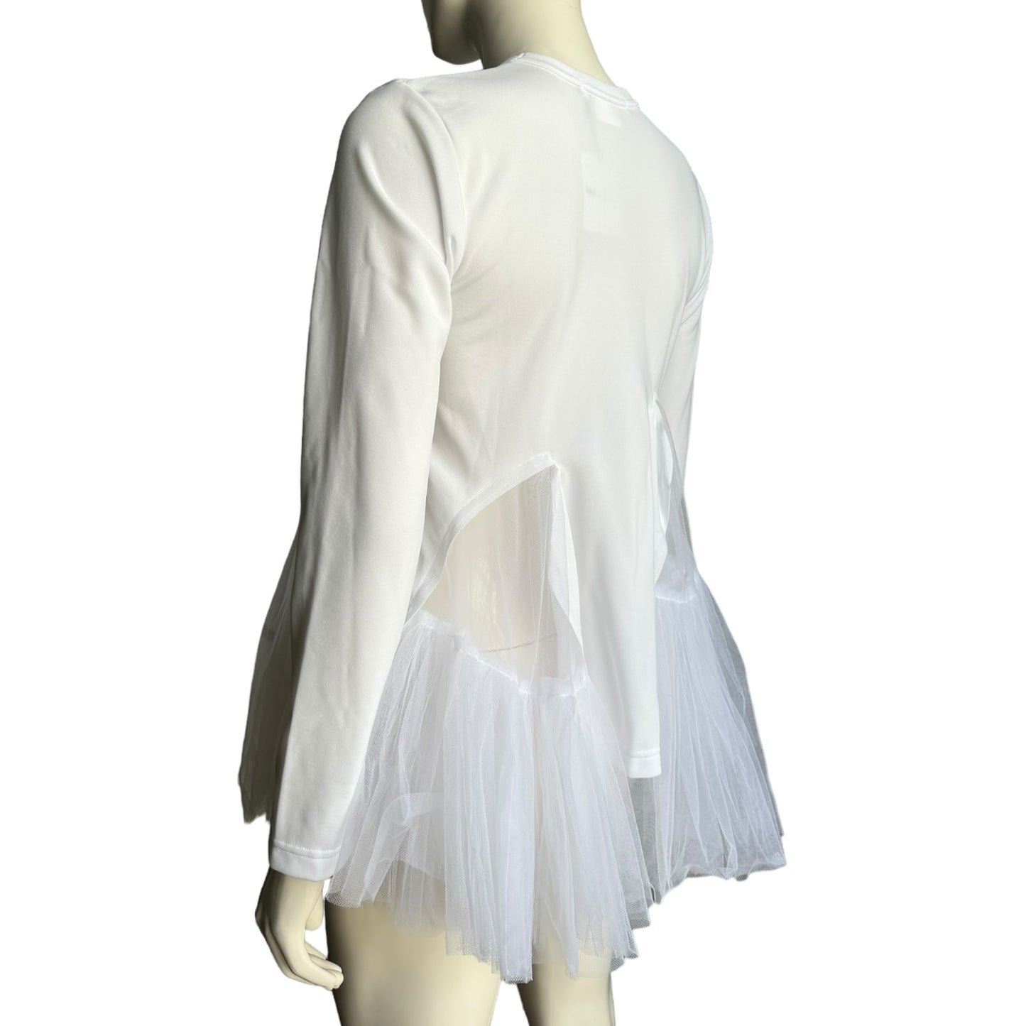 COMME DES GARÇONS FW2022 WHITE RUFFLE TUTU TOP