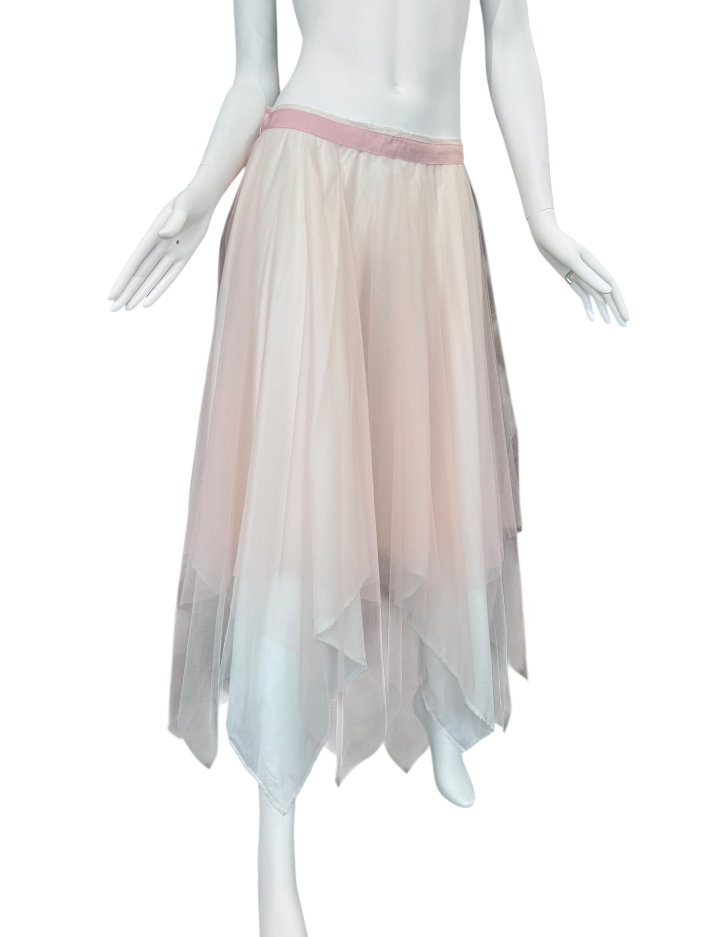 MARC LE BIHAN 2020s BABY PINK TULLE BALLERINA MAXI SKIRT