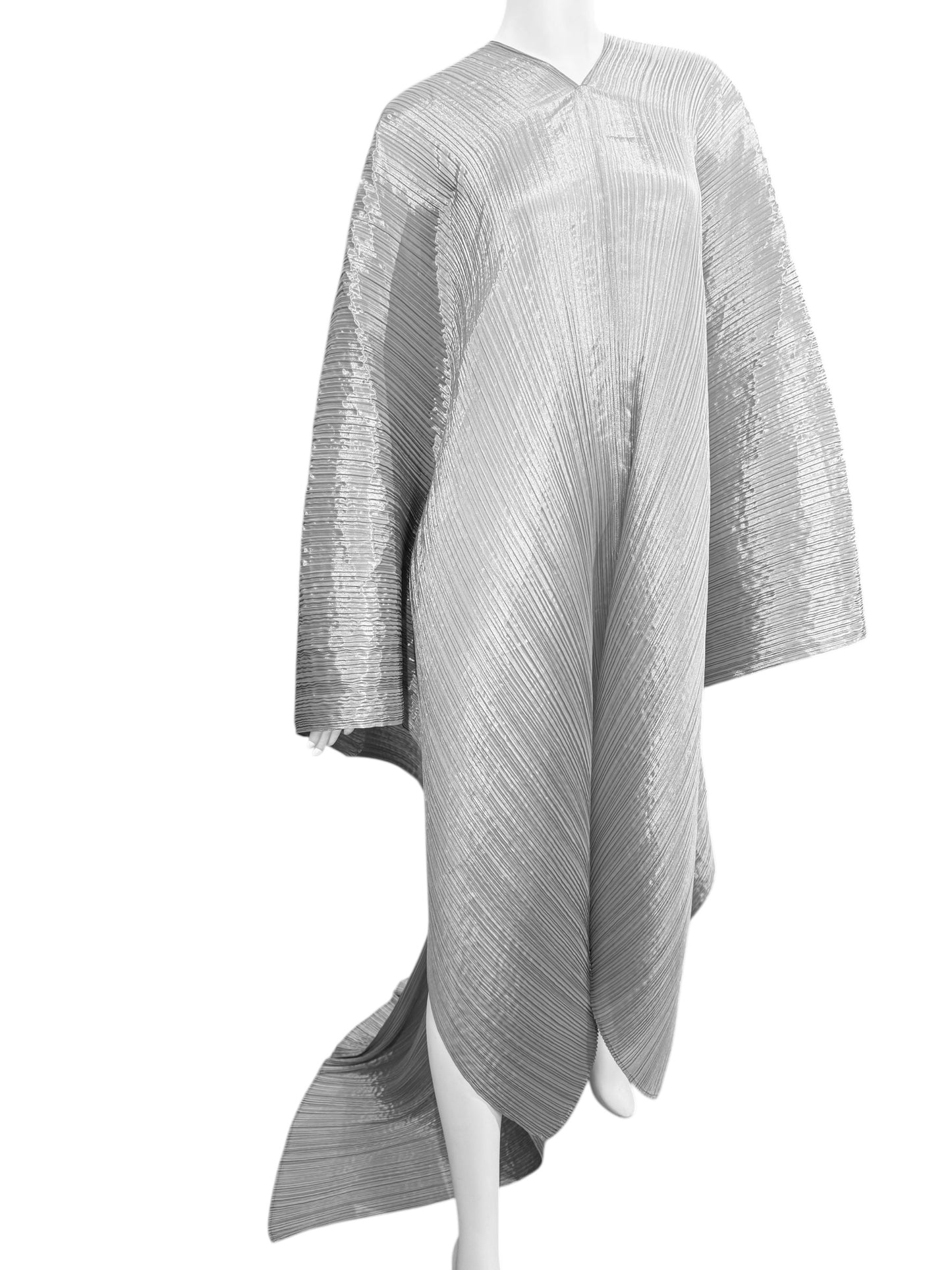 PLEATS PLEASE FW2010 BY DAI FUJIWRA SILVER MADAME-T STOLE DRESS
