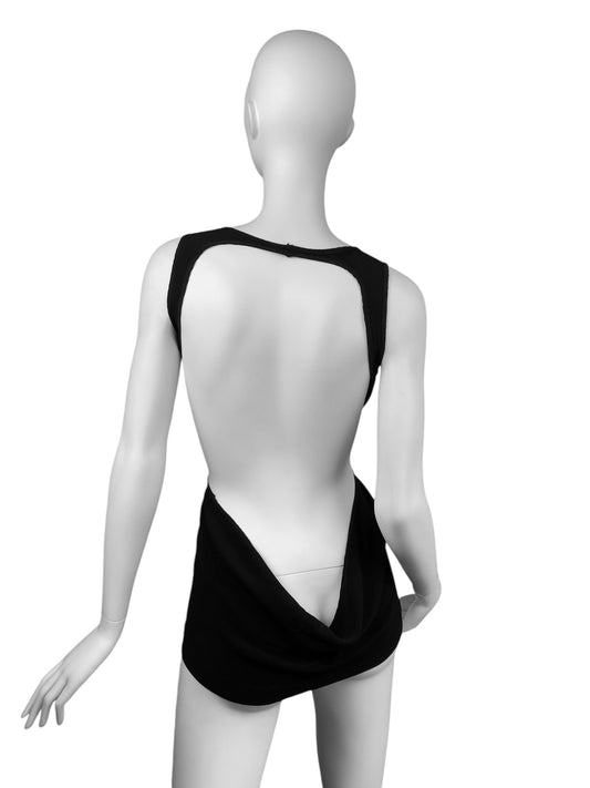 RICK OWENS SS2009 BLACK OPEN BACK TANK TOP