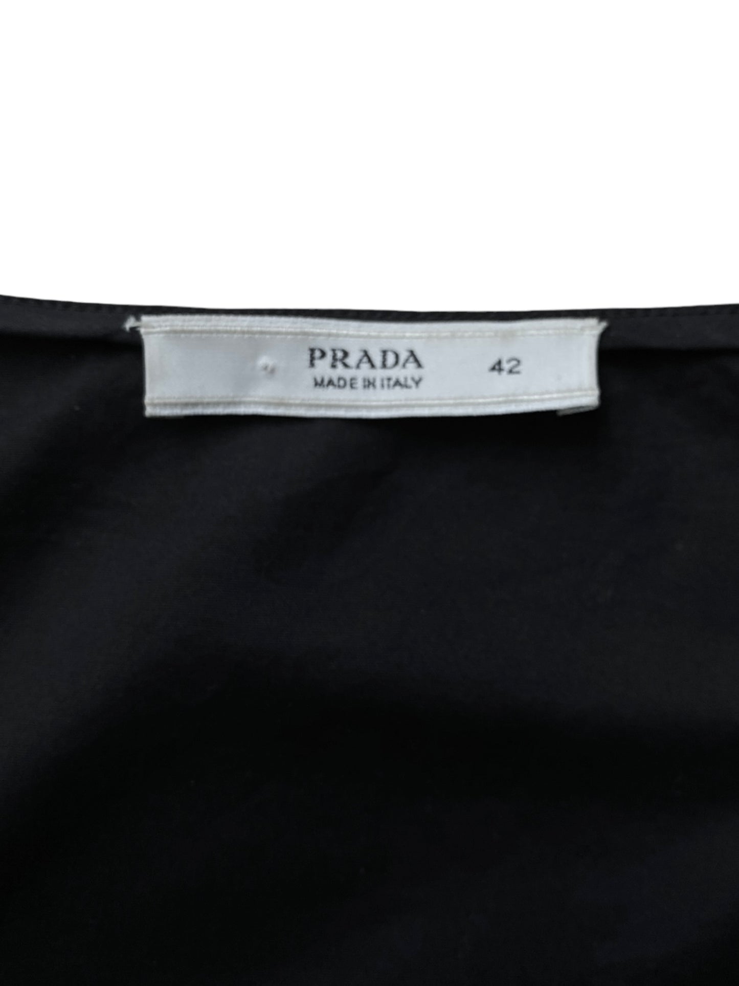 PRADA SS2007 BLACK BOW SHIRT