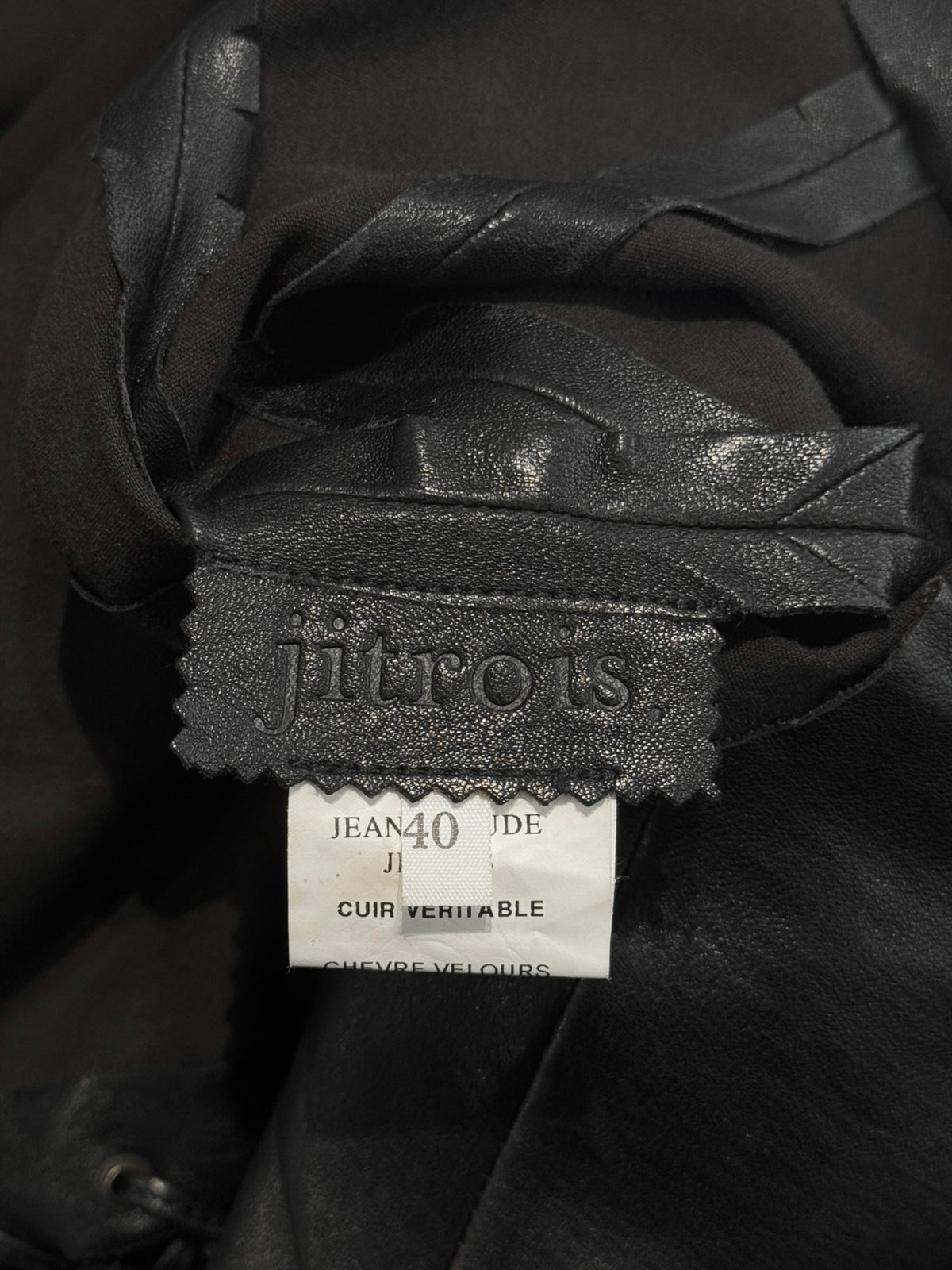 JITROIS 2000s BLACK LEATHER LACE-UP MIDI DRESS