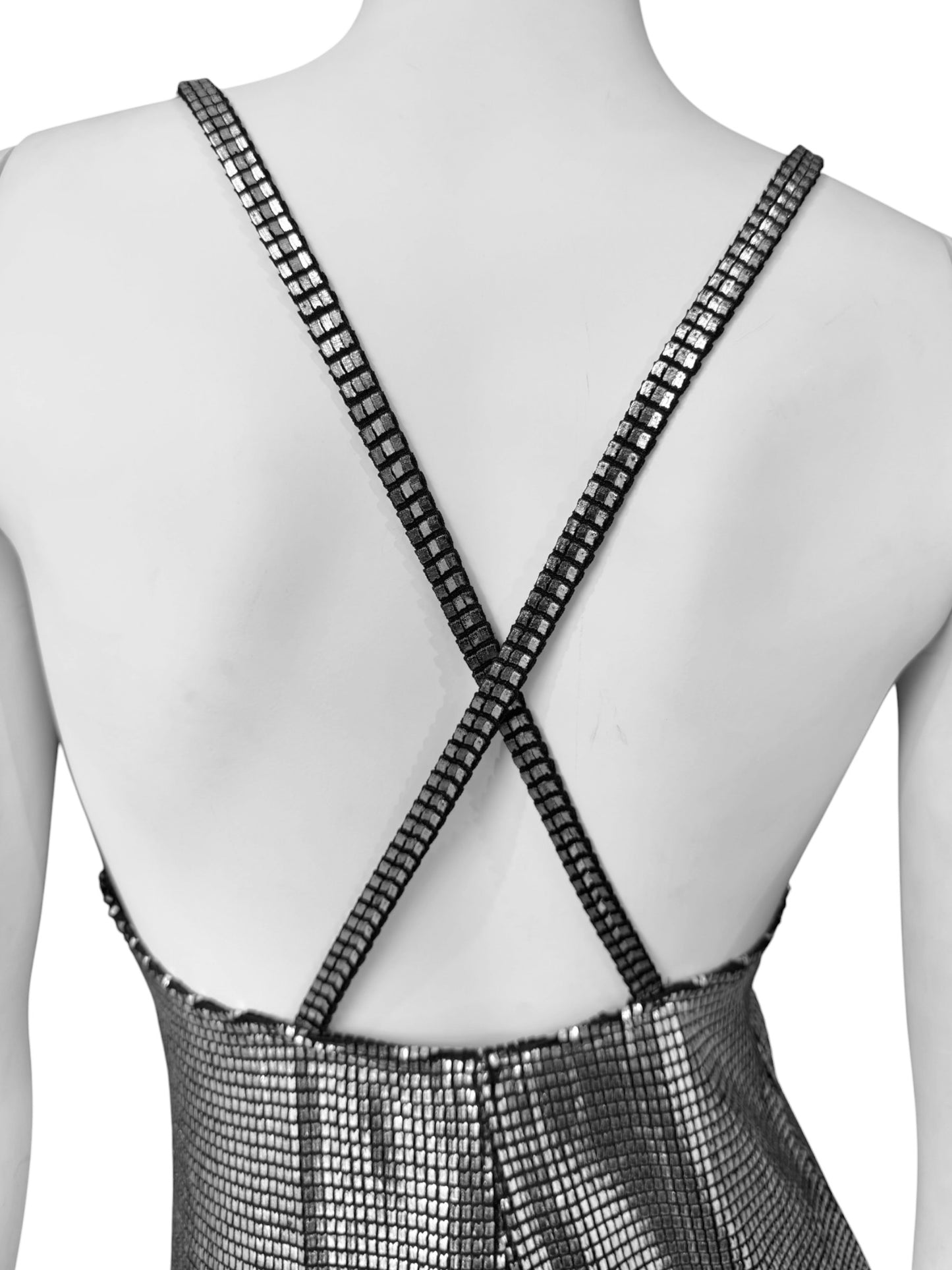 PACO RABANNE 1996 METALLIC MINI DRESS