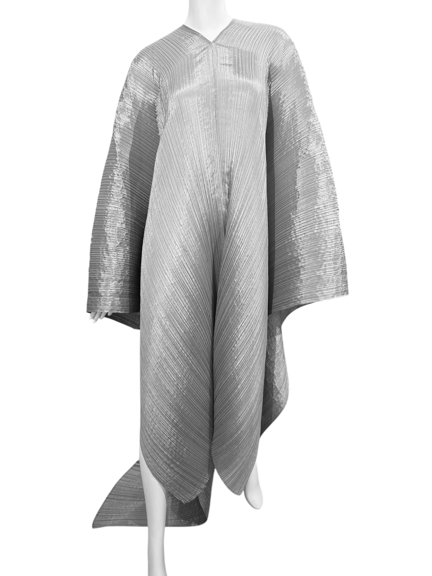 PLEATS PLEASE FW2010 BY DAI FUJIWRA SILVER MADAME-T STOLE DRESS