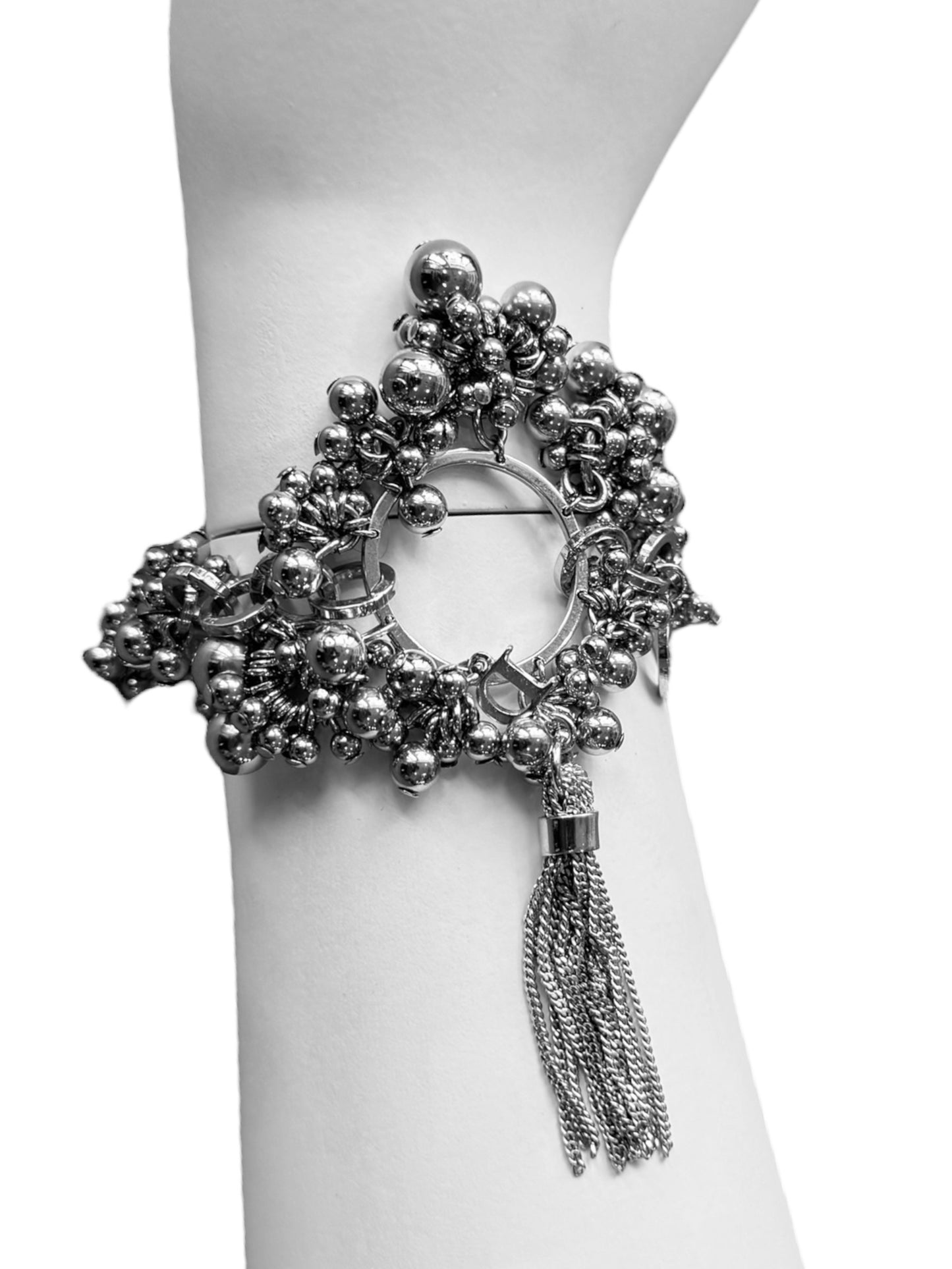 DIOR 2000s BY GALLIANO SILVER PLATED TRINKET BRACELET